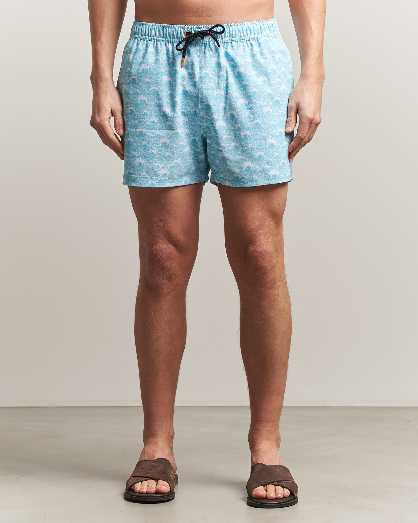 Herr | Badbyxor | Save The Duck | Printed Drawstring Swimshorts Waves