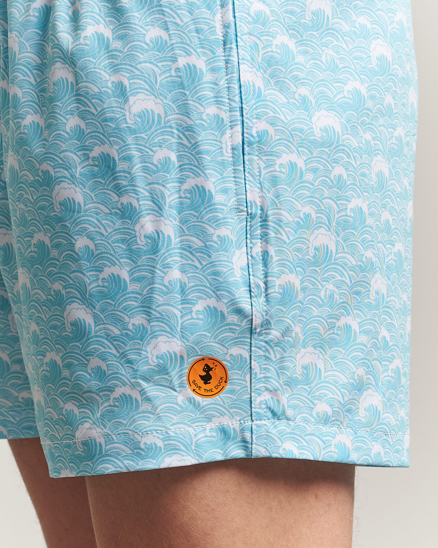 Herr | Badbyxor | Save The Duck | Printed Drawstring Swimshorts Waves