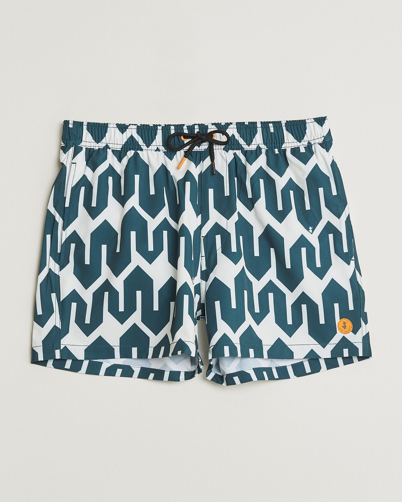 Herr | Badbyxor | Save The Duck | Printed Drawstring Swimshorts Zig Zag