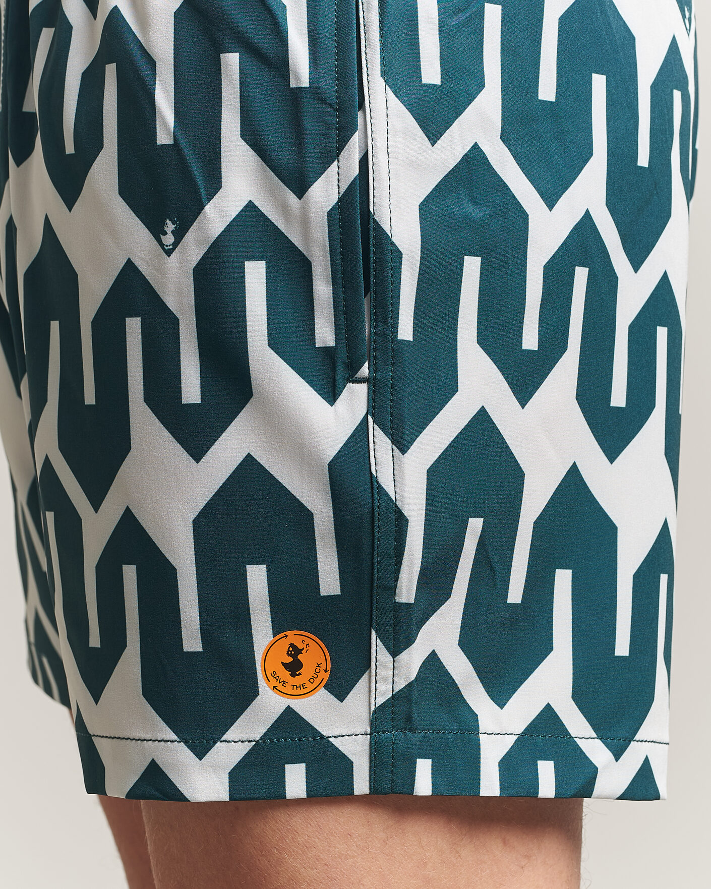 Herr | Badbyxor | Save The Duck | Printed Drawstring Swimshorts Zig Zag