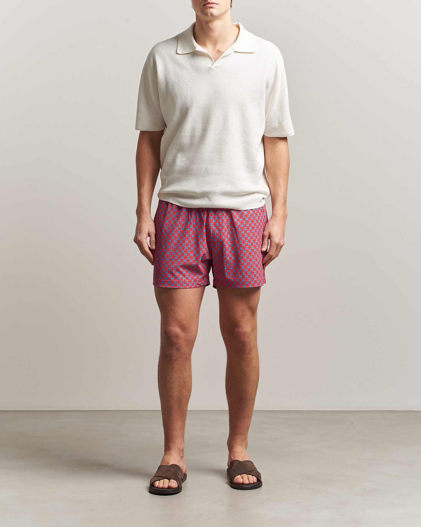 Herr | Badbyxor | Save The Duck | Printed Drawstring Swimshorts Geometrical Flowers