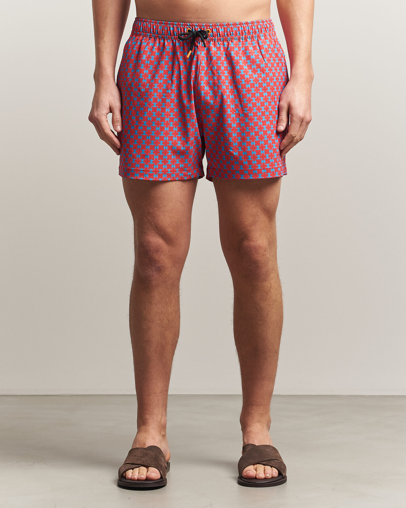Herr | Badbyxor | Save The Duck | Printed Drawstring Swimshorts Geometrical Flowers