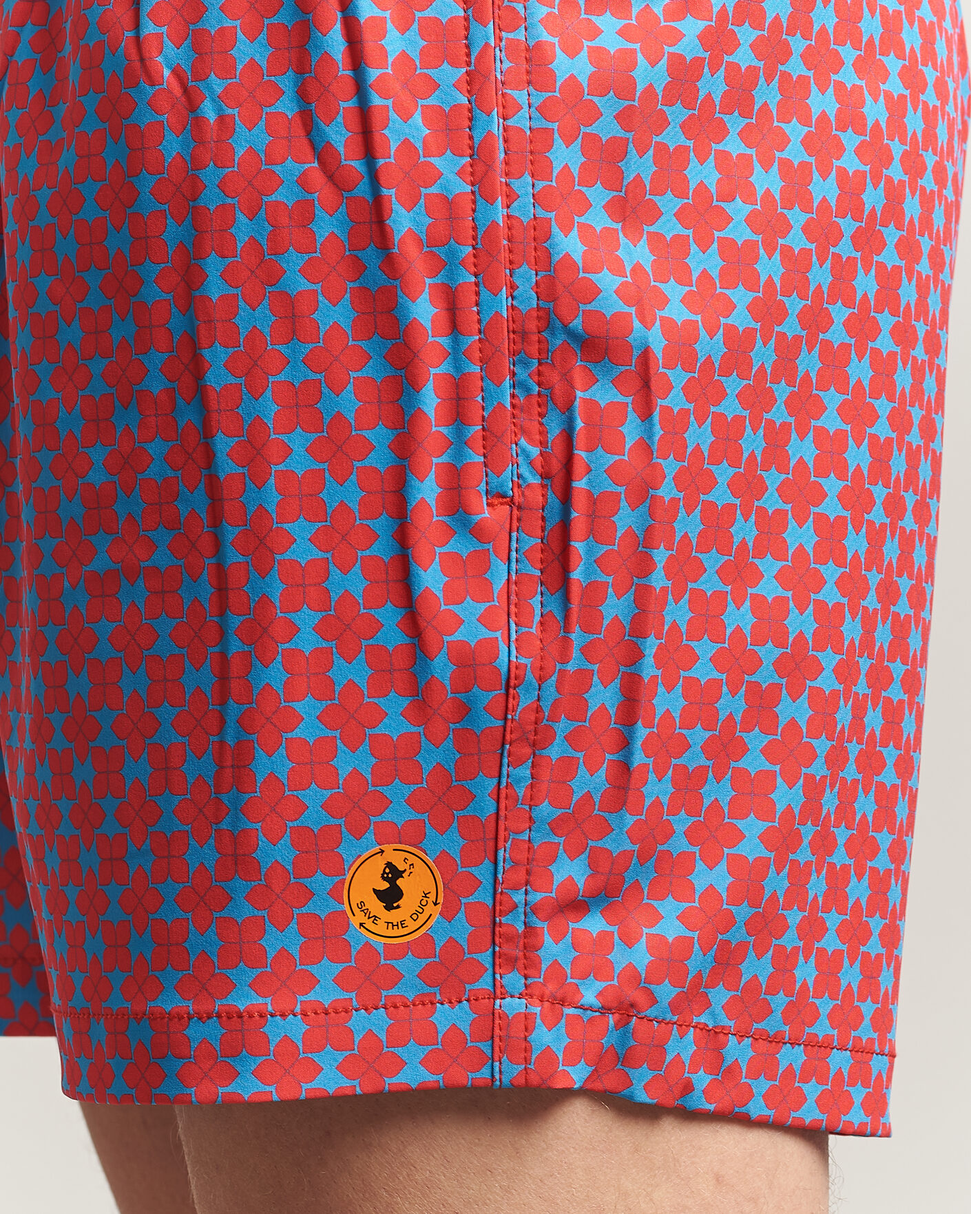 Herr | Badbyxor | Save The Duck | Printed Drawstring Swimshorts Geometrical Flowers