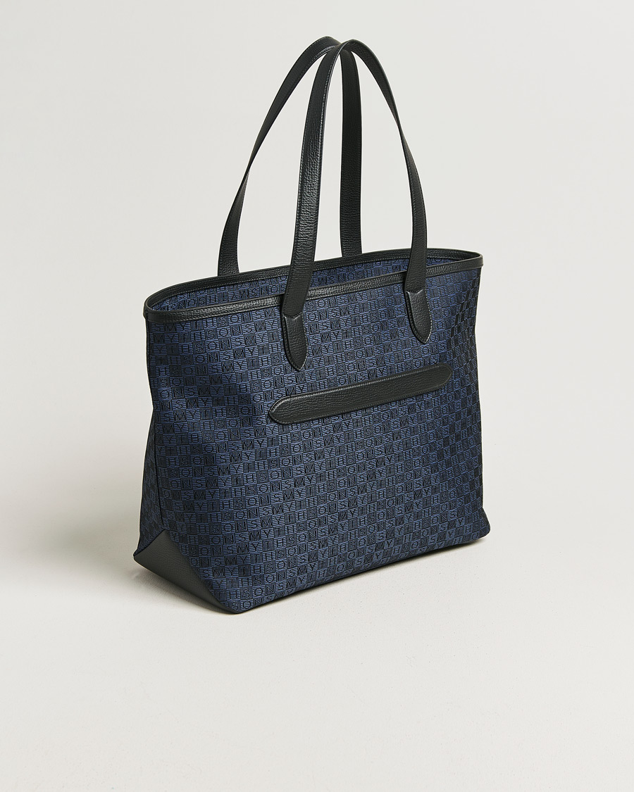 Herr | Väskor | Smythson | Canvas Stamp Tote Navy