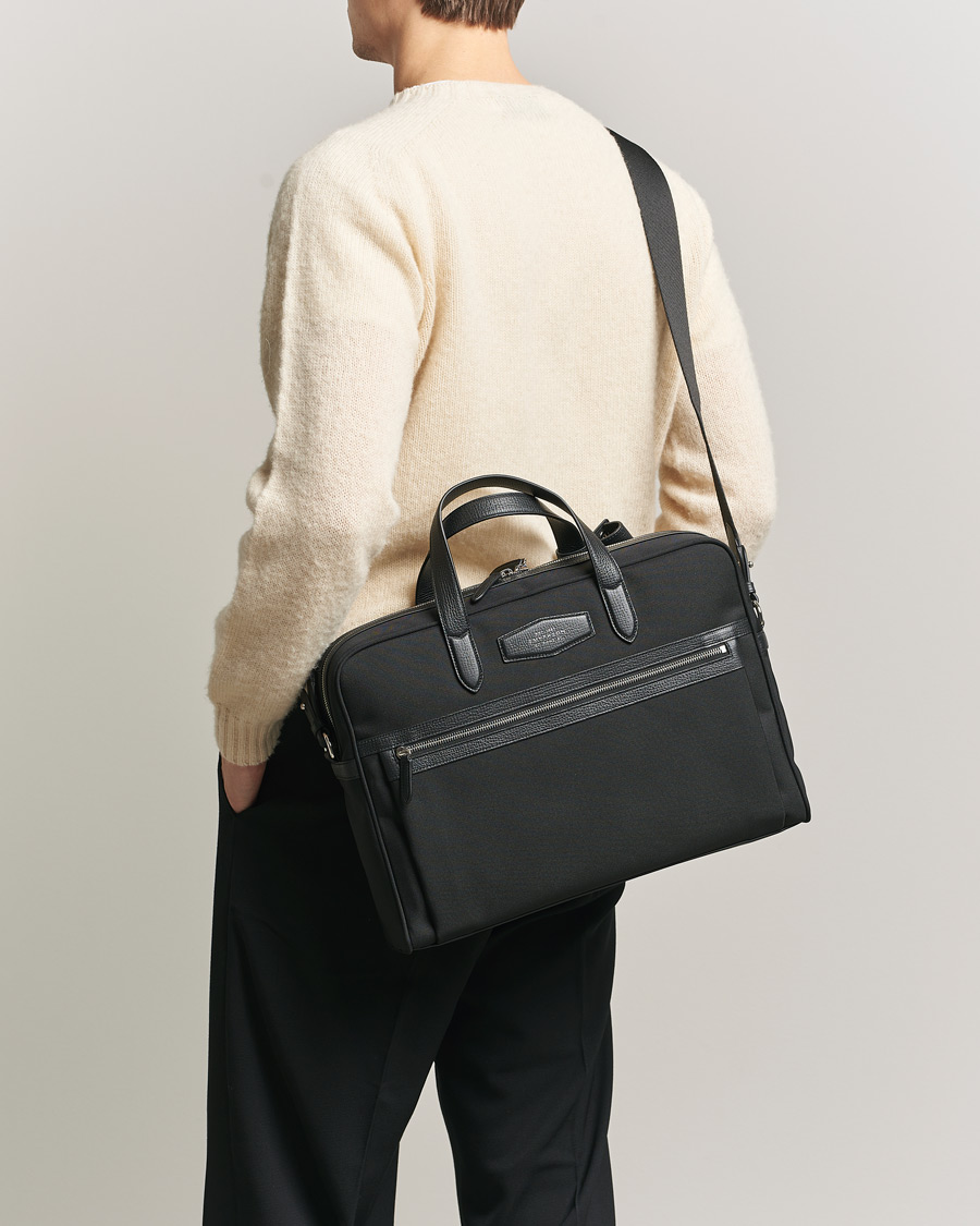 Herr | Väskor | Smythson | Canvas Norton Briefcase Black