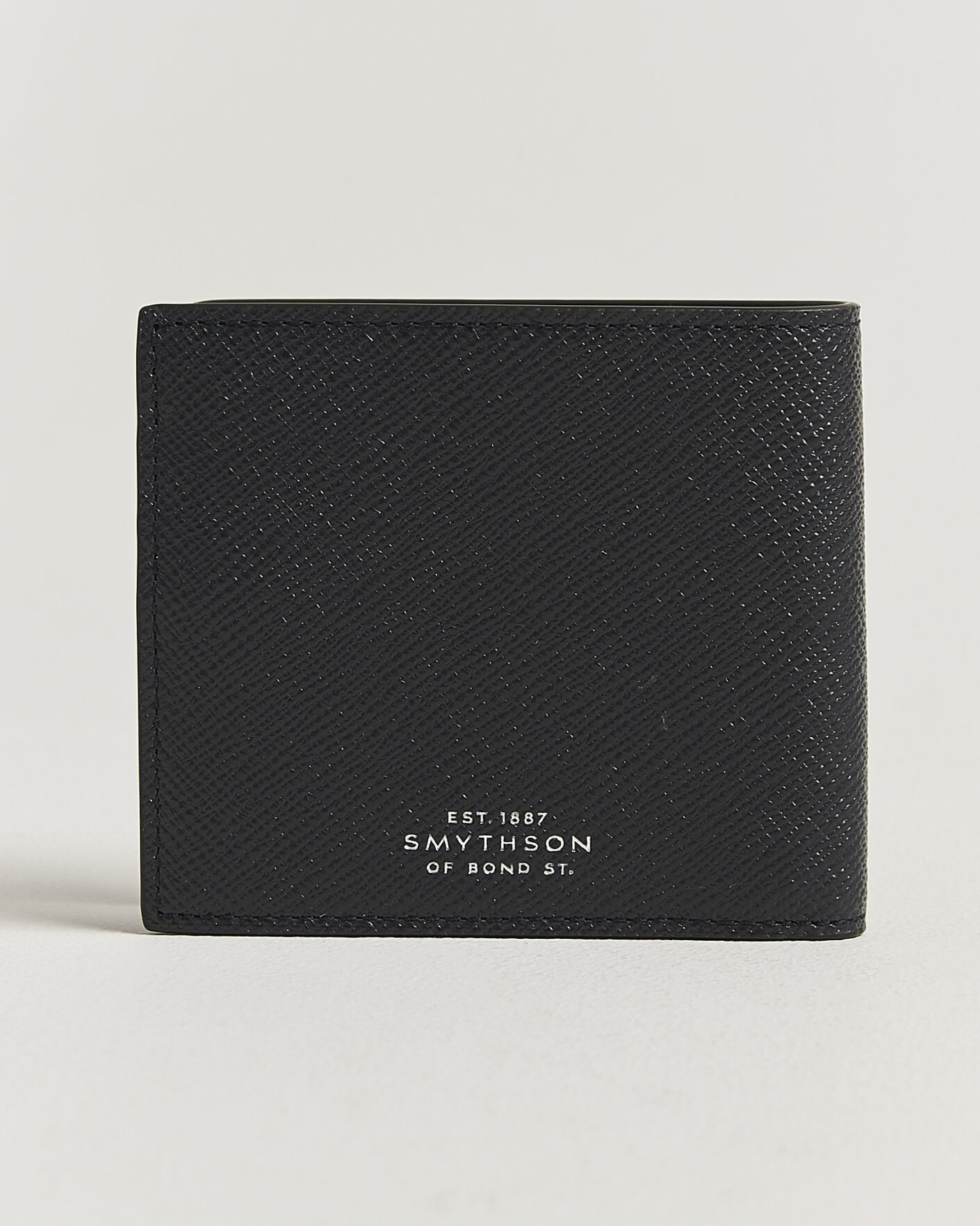 Herr | Plånböcker | Smythson | Panama 6 Card Leather Wallet Stripe Navy