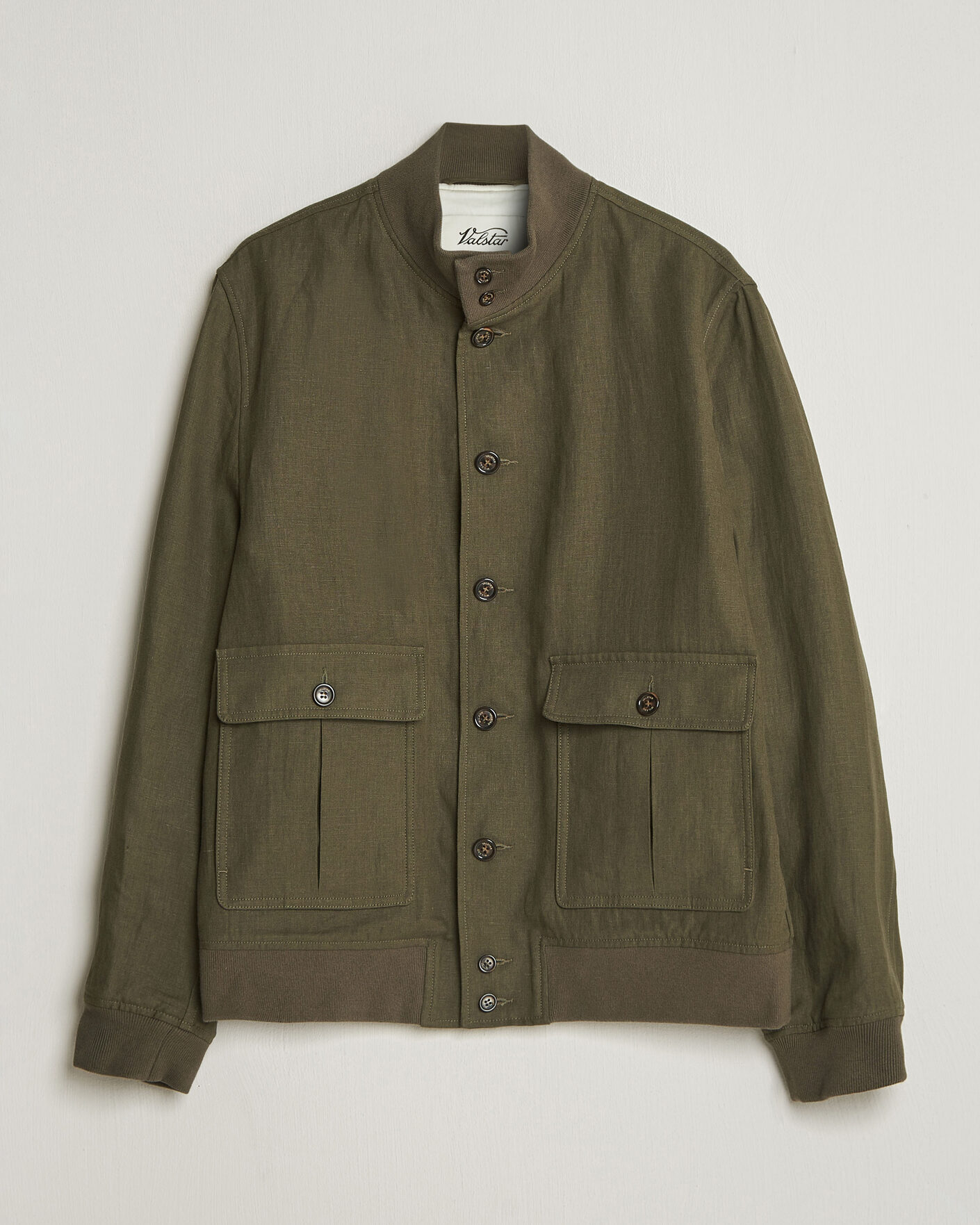 Herr | Jackor | Valstar | Valstarino Linen Jacket Olive