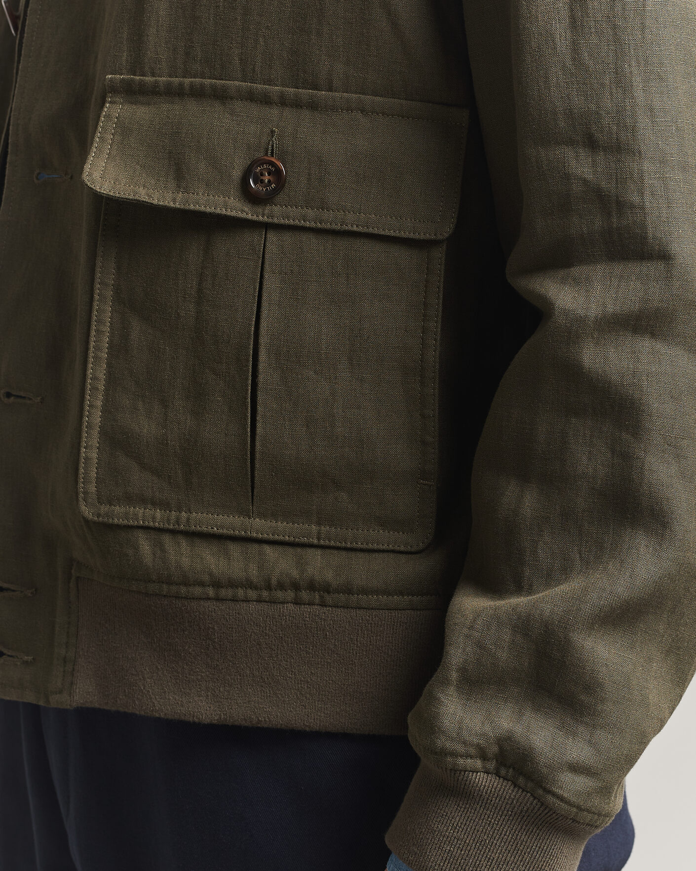 Herr | Jackor | Valstar | Valstarino Linen Jacket Olive