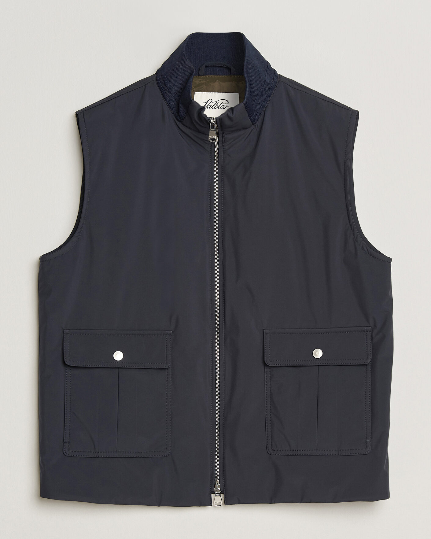 Herr | Västar | Valstar | Nylon Zip Vest Navy