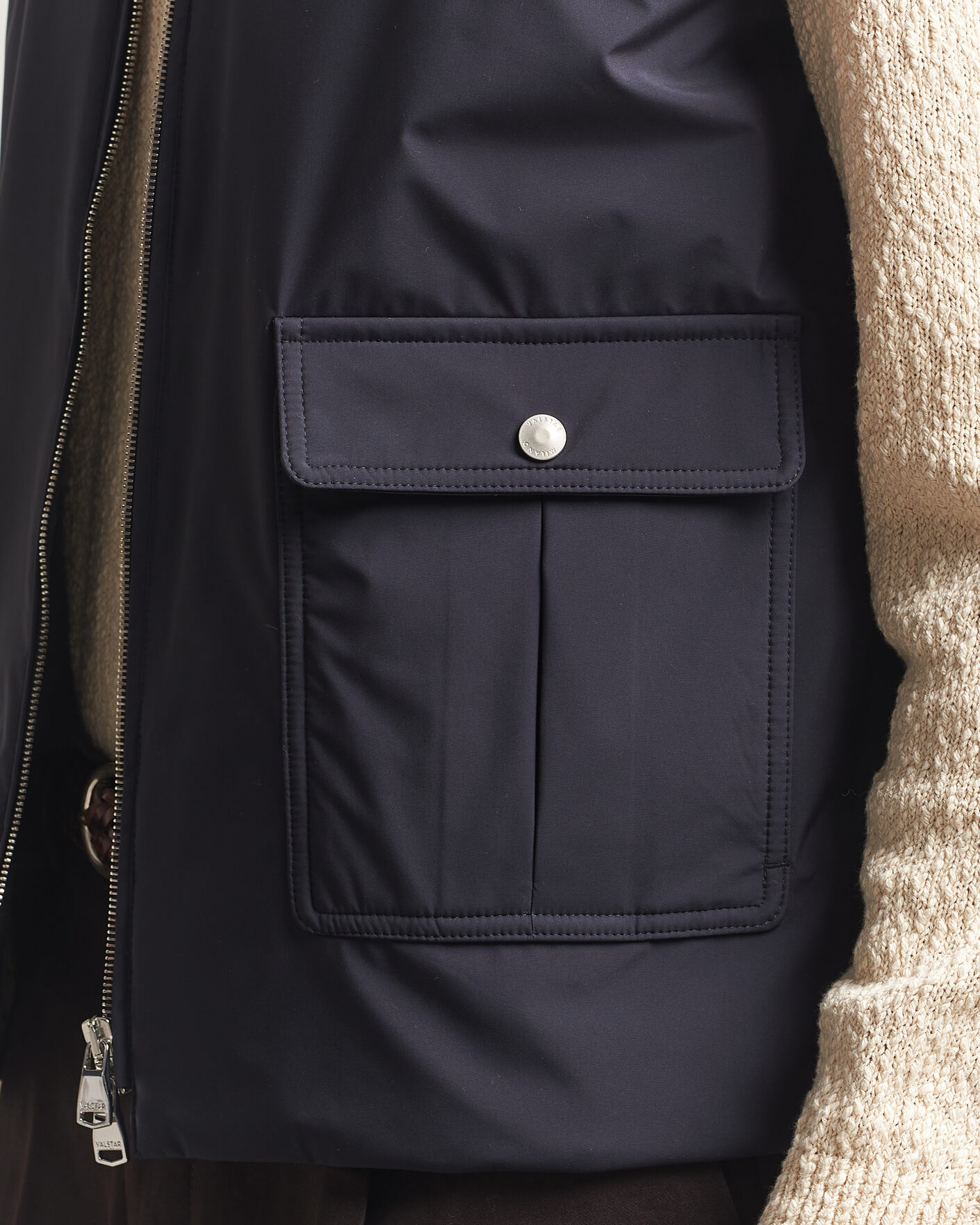 Herr | Västar | Valstar | Nylon Zip Vest Navy