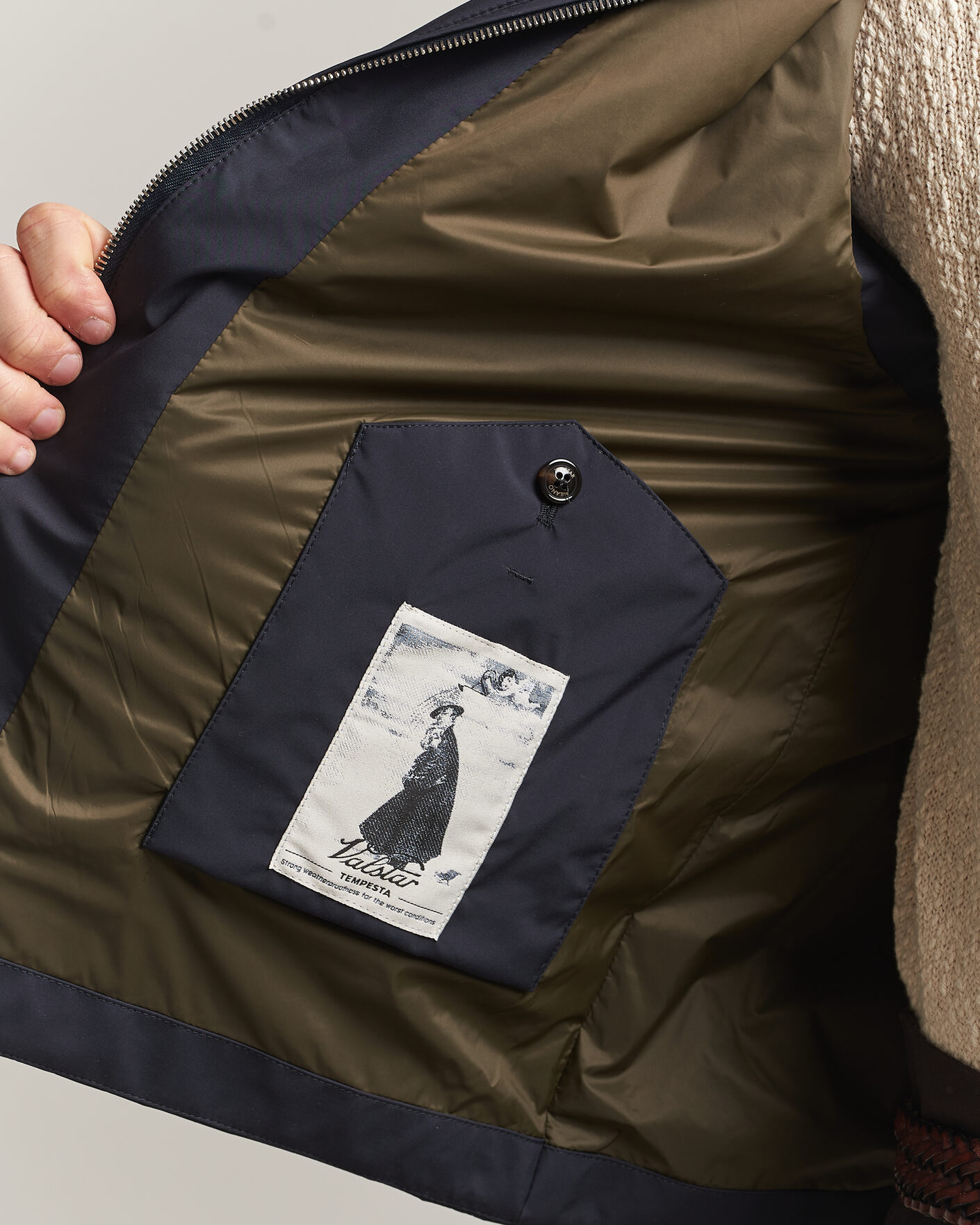 Herr | Västar | Valstar | Nylon Zip Vest Navy