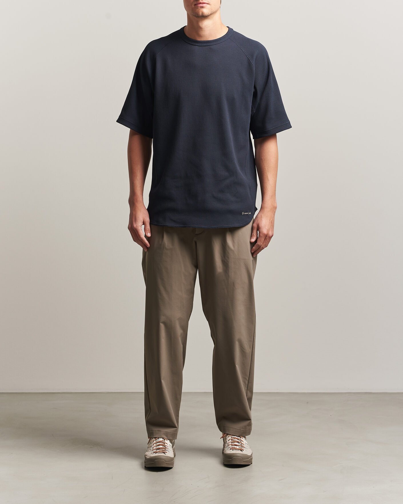 Herr | T-Shirts | Snow Peak | Dry Waffle T-Shirt Dark Navy