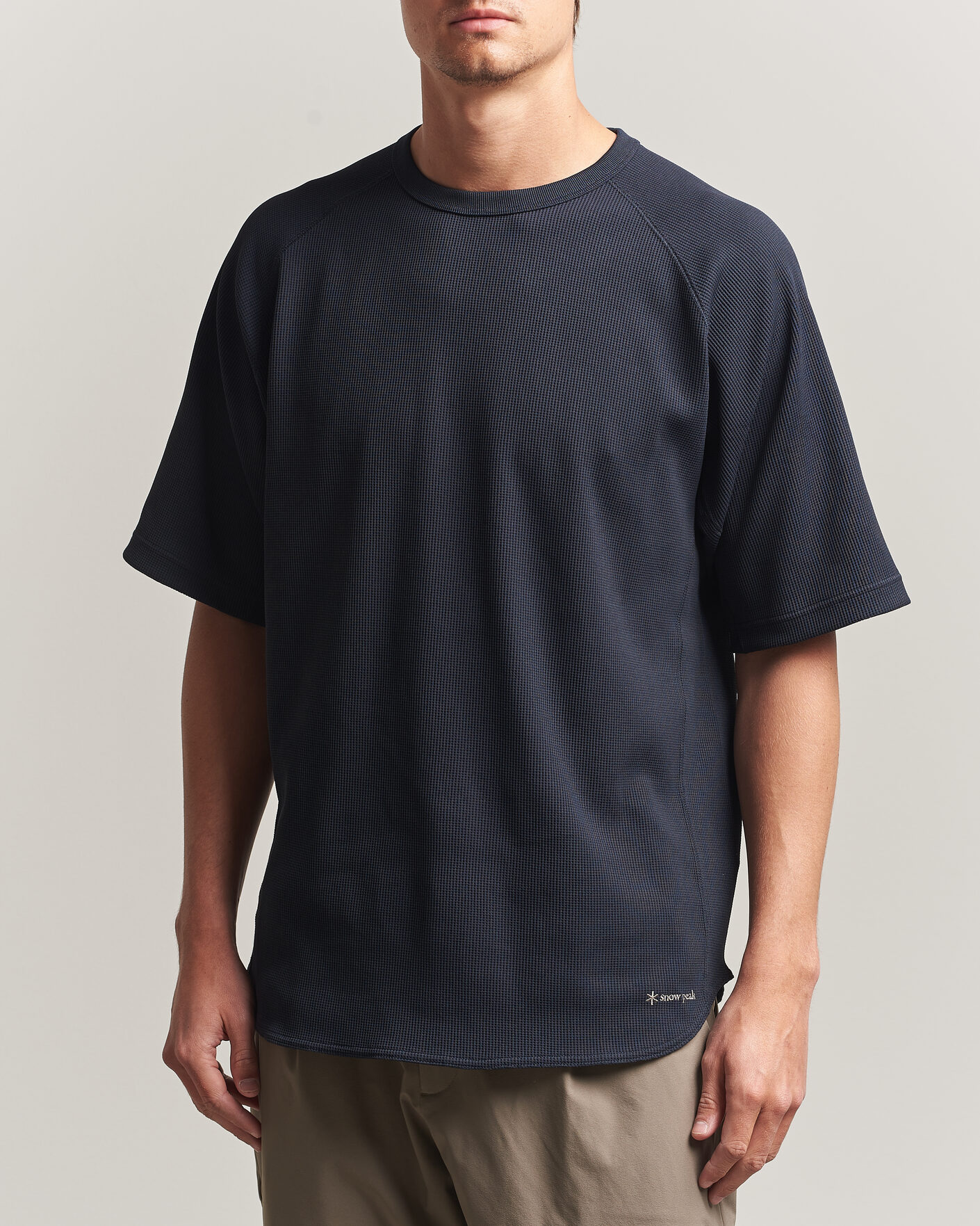 Herr | T-Shirts | Snow Peak | Dry Waffle T-Shirt Dark Navy
