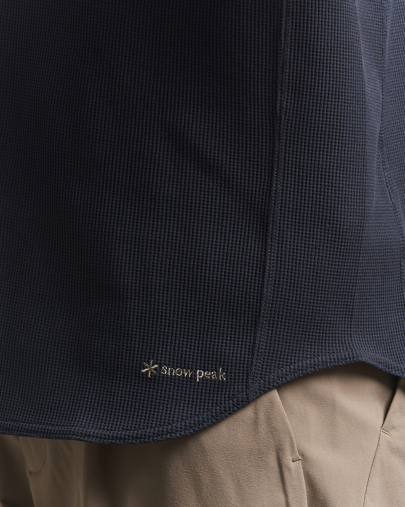 Herr | T-Shirts | Snow Peak | Dry Waffle T-Shirt Dark Navy