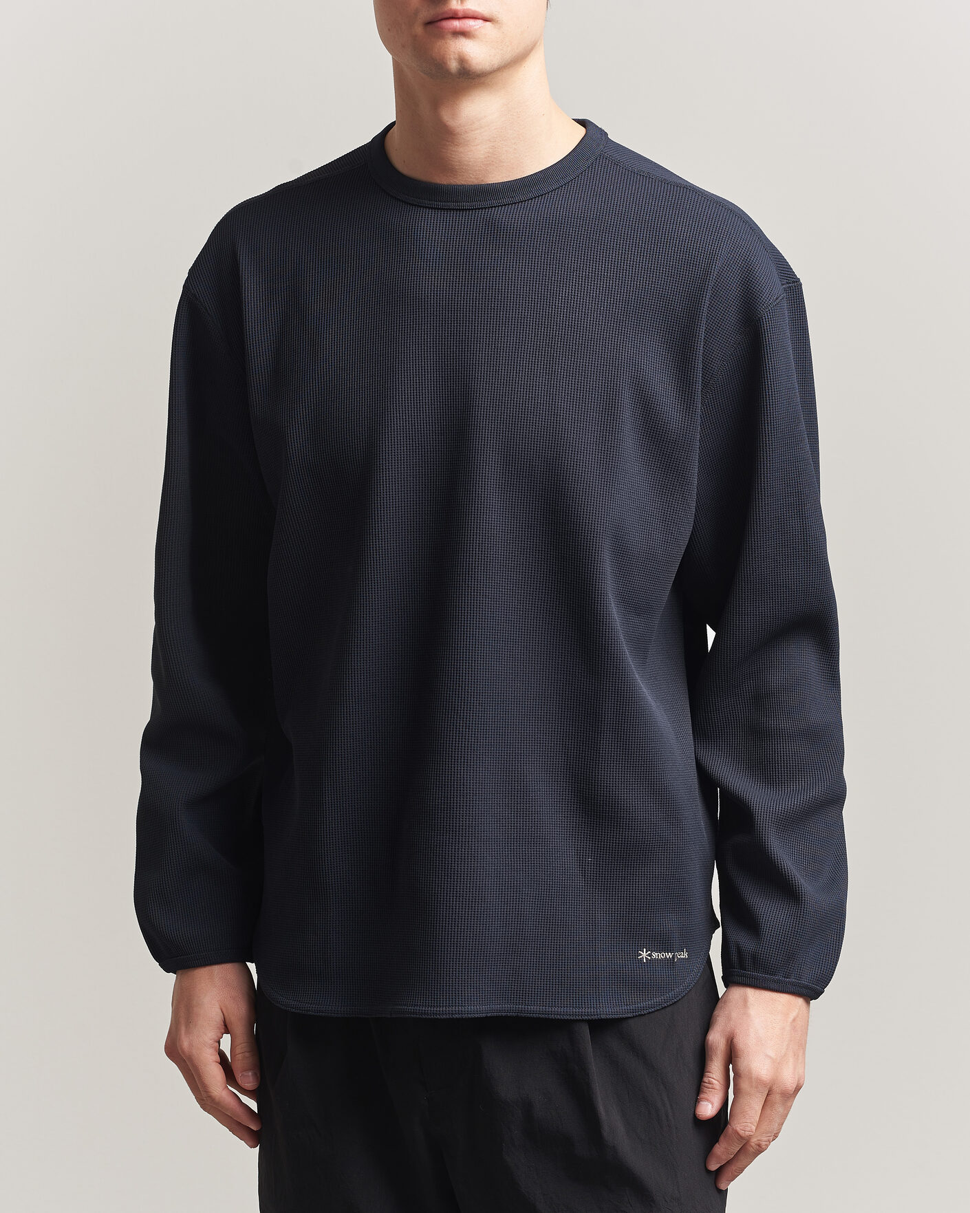 Herr | T-Shirts | Snow Peak | Dry Waffle Long Sleeve T-Shirt Dark Navy