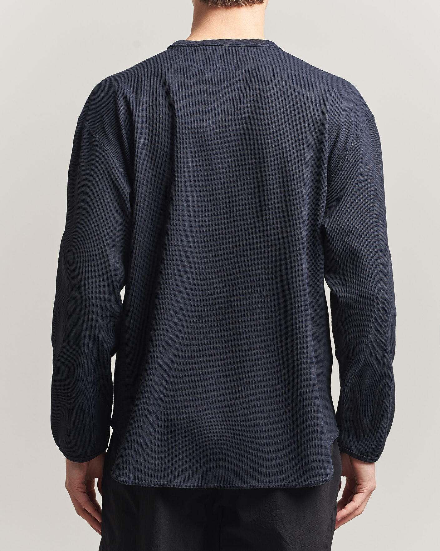 Herr | T-Shirts | Snow Peak | Dry Waffle Long Sleeve T-Shirt Dark Navy
