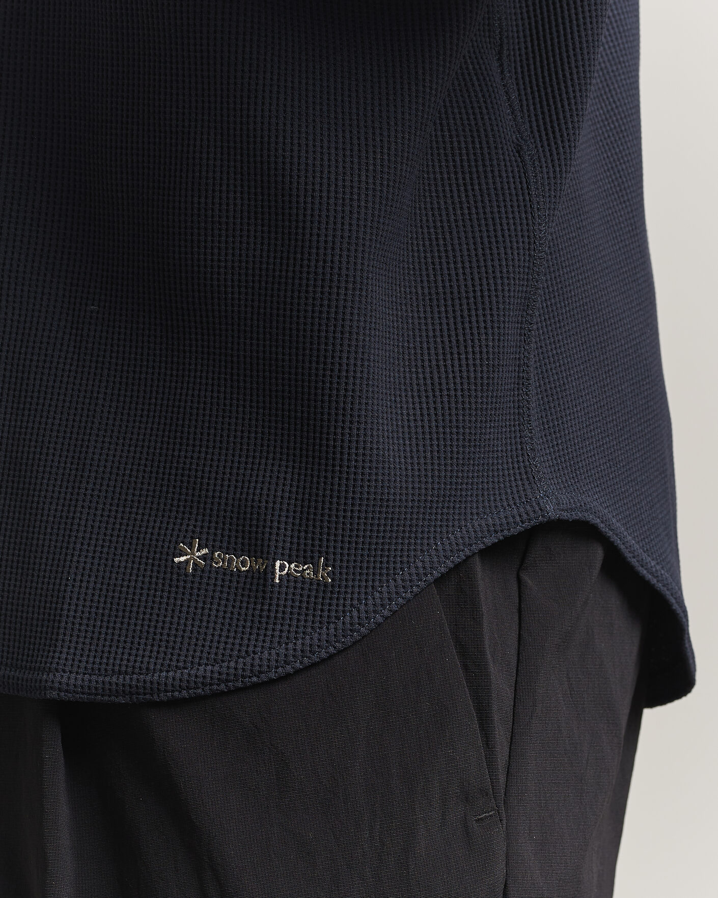 Herr | T-Shirts | Snow Peak | Dry Waffle Long Sleeve T-Shirt Dark Navy