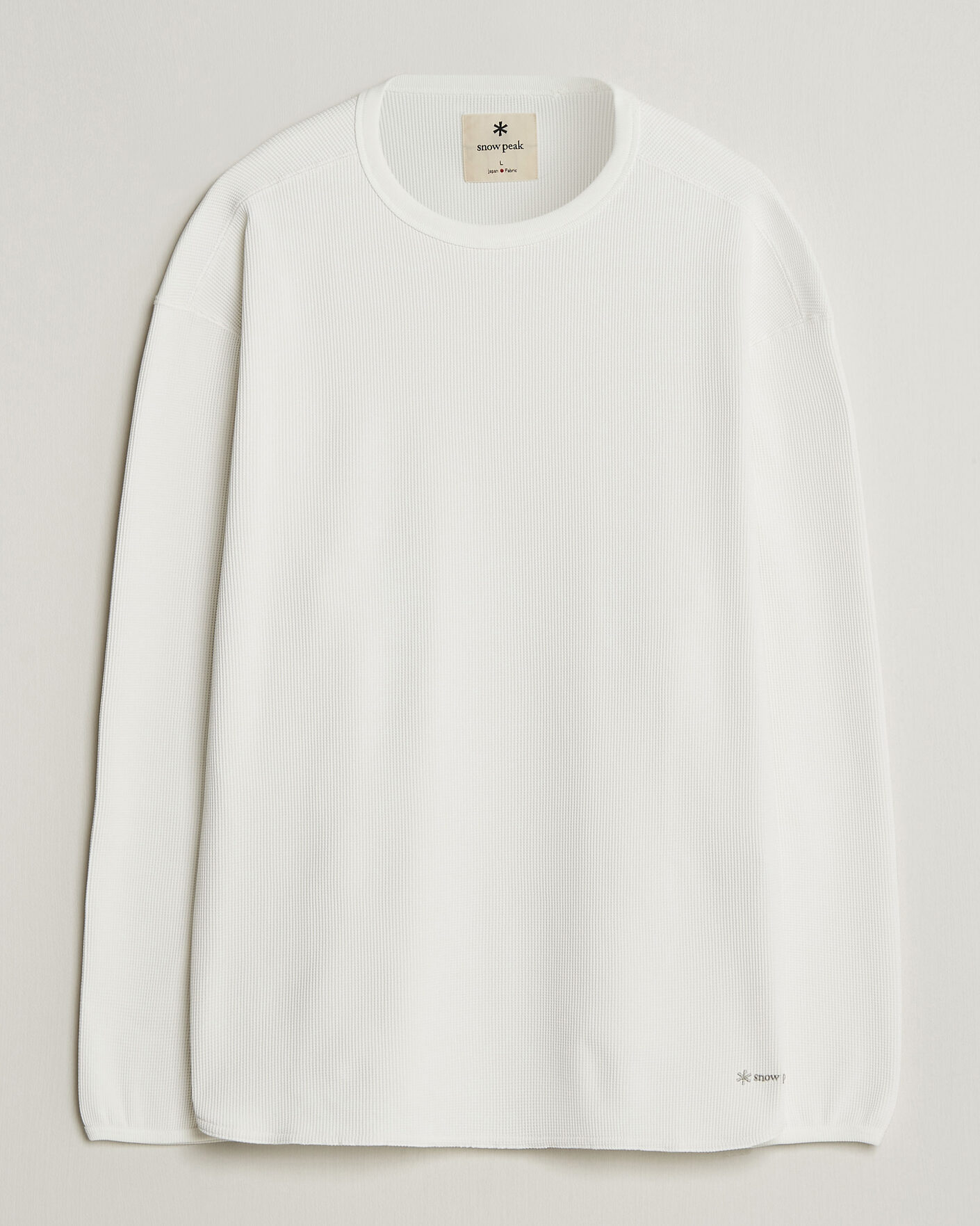 Herr | T-Shirts | Snow Peak | Dry Waffle Long Sleeve T-Shirt Off White