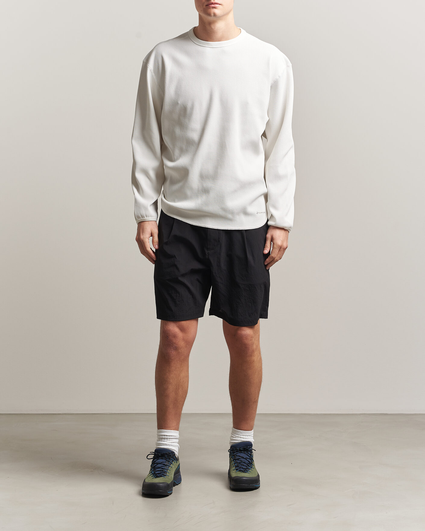 Herr | T-Shirts | Snow Peak | Dry Waffle Long Sleeve T-Shirt Off White