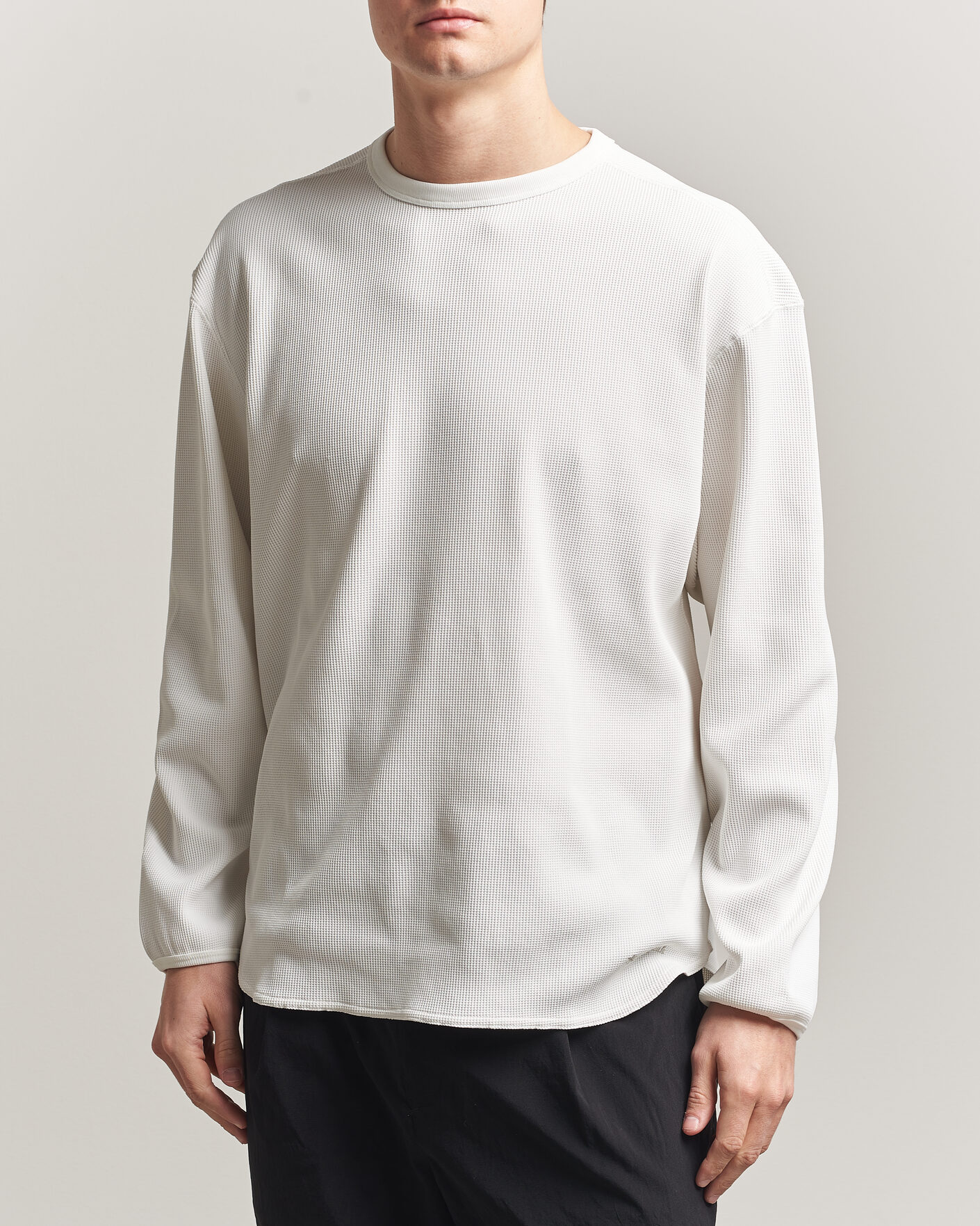 Herr | T-Shirts | Snow Peak | Dry Waffle Long Sleeve T-Shirt Off White