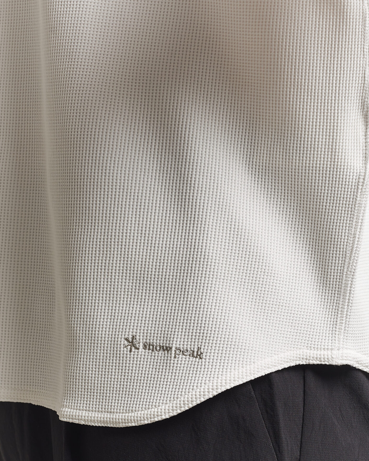 Herr | T-Shirts | Snow Peak | Dry Waffle Long Sleeve T-Shirt Off White