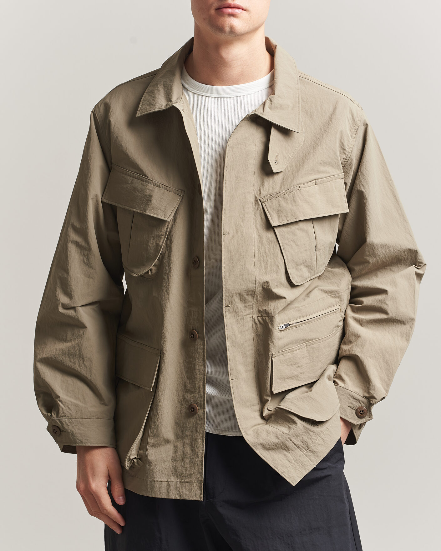Herr | Jackor | Snow Peak | Nylon Washer Jacket Greige