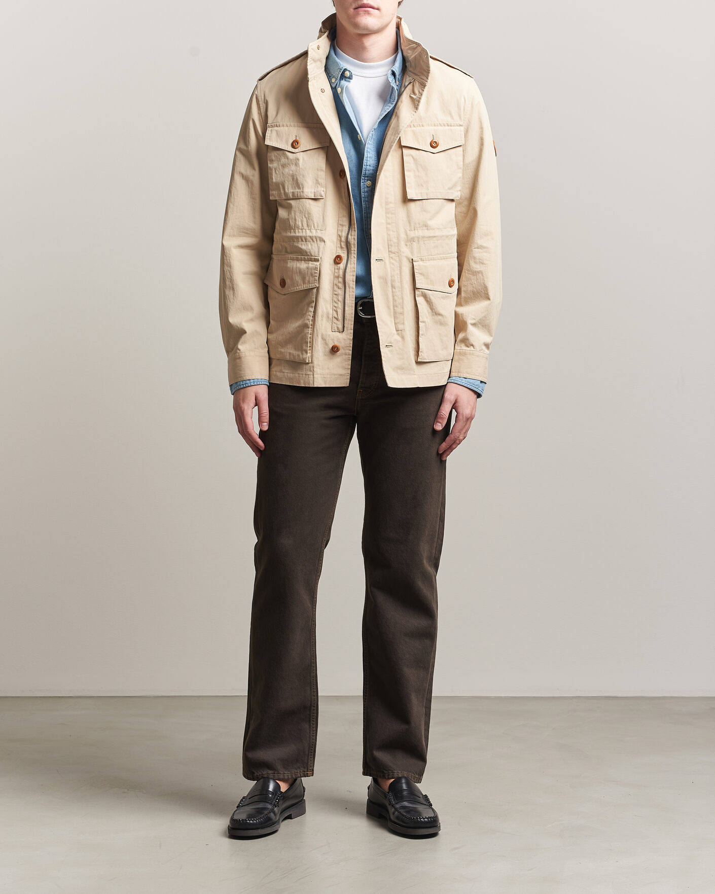 Herr | Jackor | GANT | Cotton Field Jacket Oat Beige