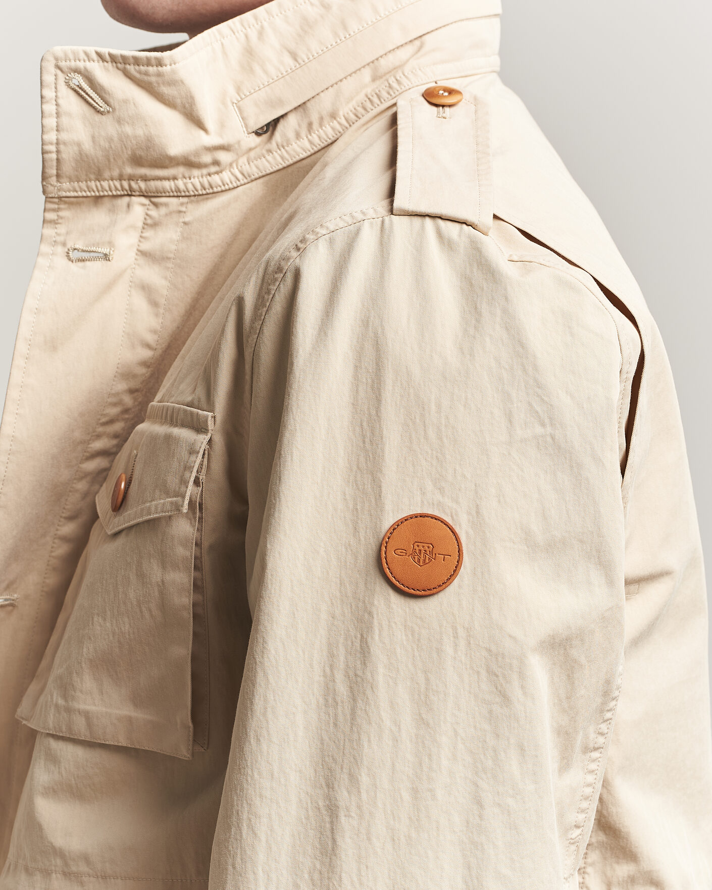Herr | Jackor | GANT | Cotton Field Jacket Oat Beige