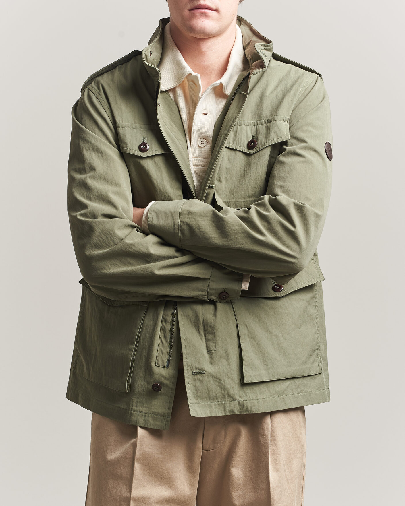 Herr | Jackor | Gant | Cotton Field Jacket Dry Herb Green