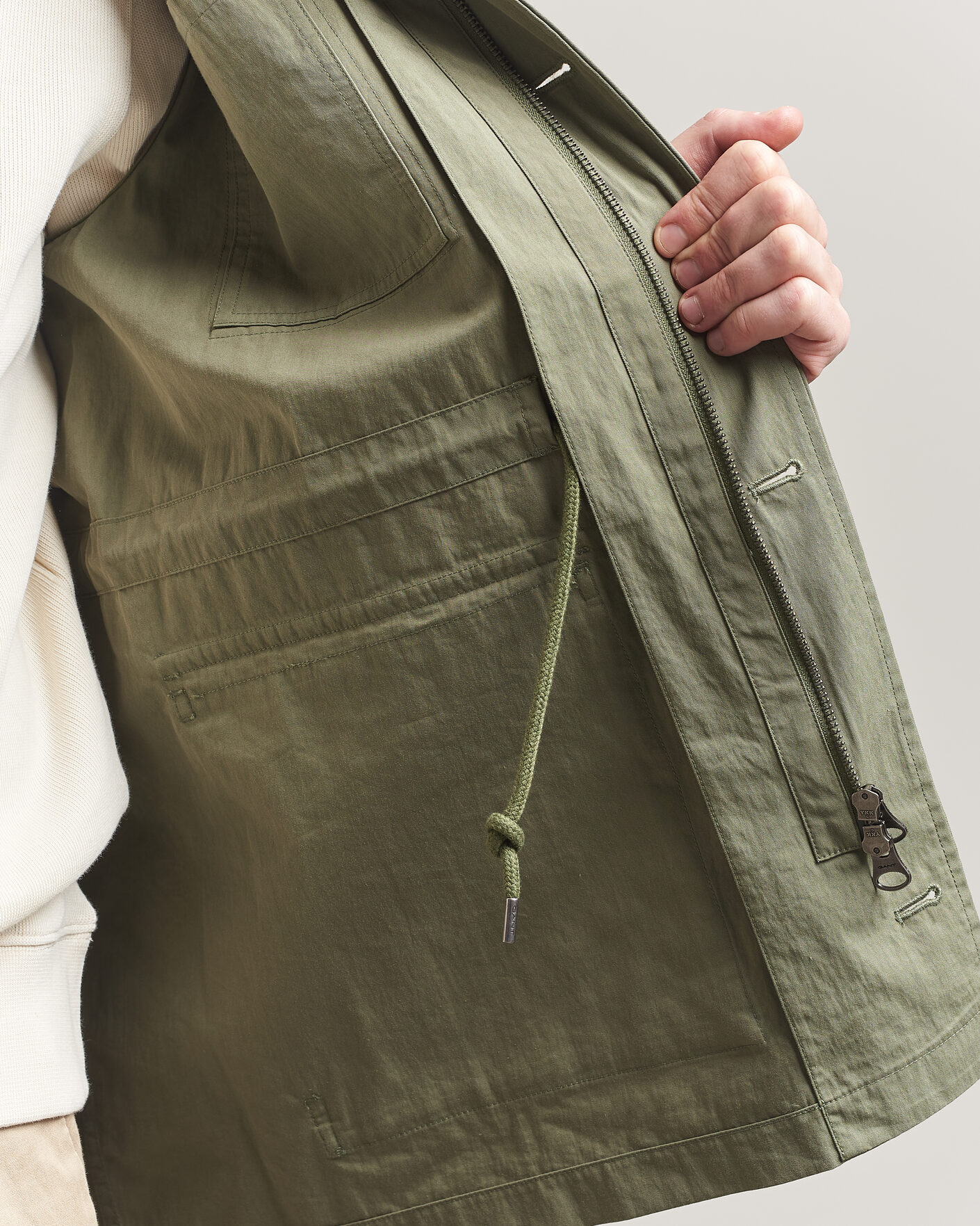Herr | Jackor | GANT | Cotton Field Jacket Dry Herb Green