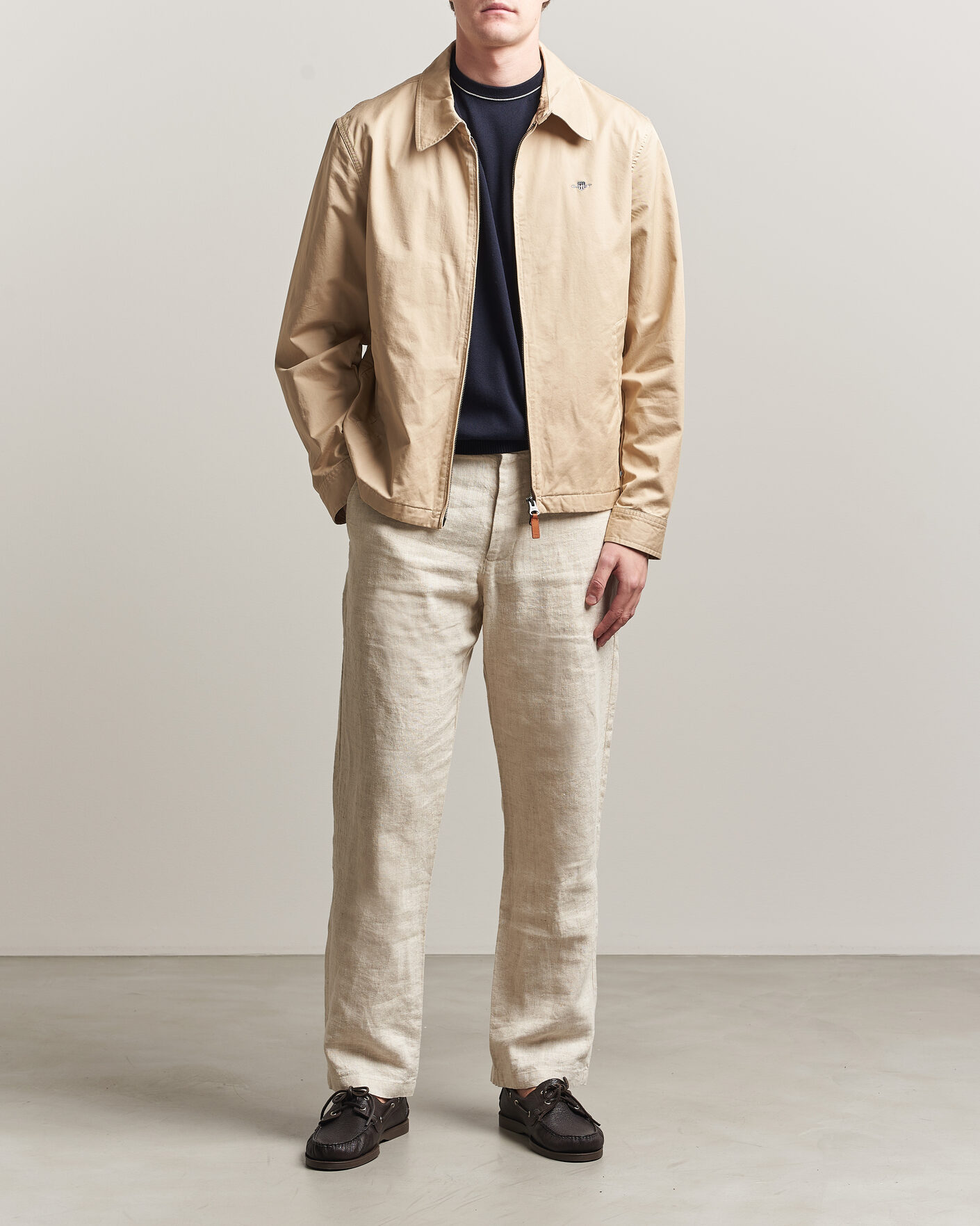 Herr | Jackor | GANT | Cotton Windcheater Jacket Oat Beige