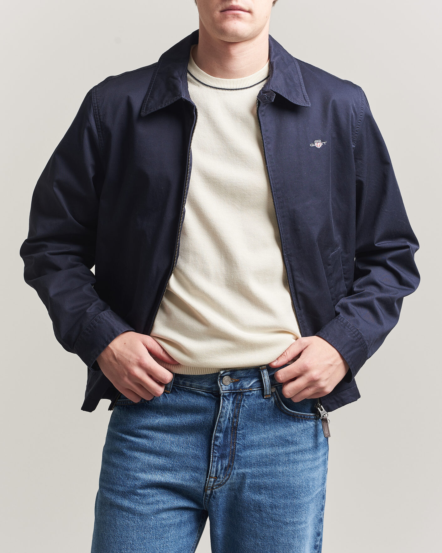 Herr | Jackor | Gant | Cotton Windcheater Jacket Evening Blue
