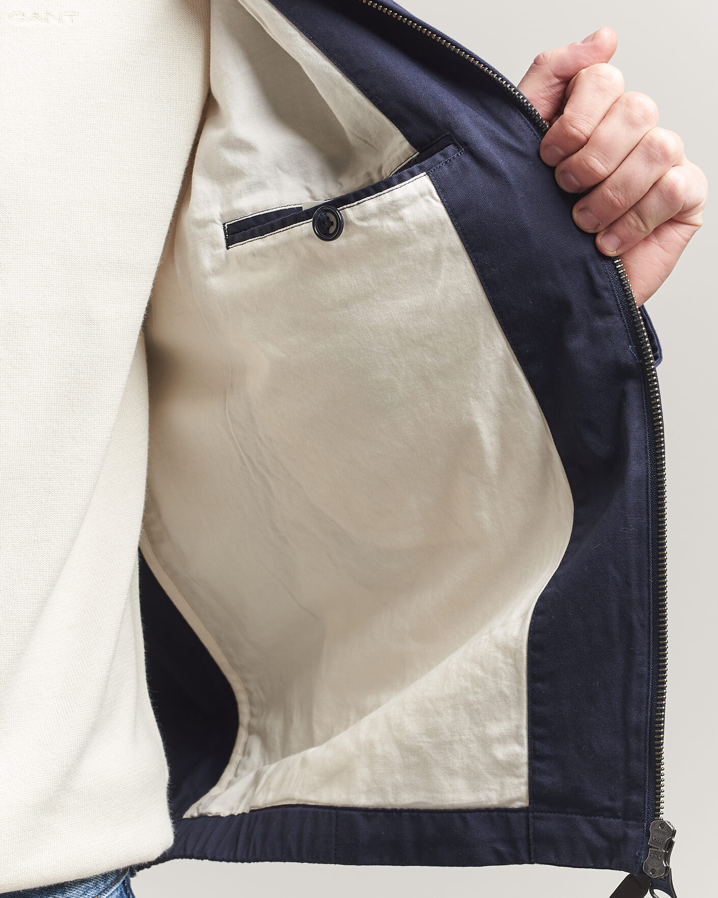 Herr | Jackor | GANT | Cotton Windcheater Jacket Evening Blue