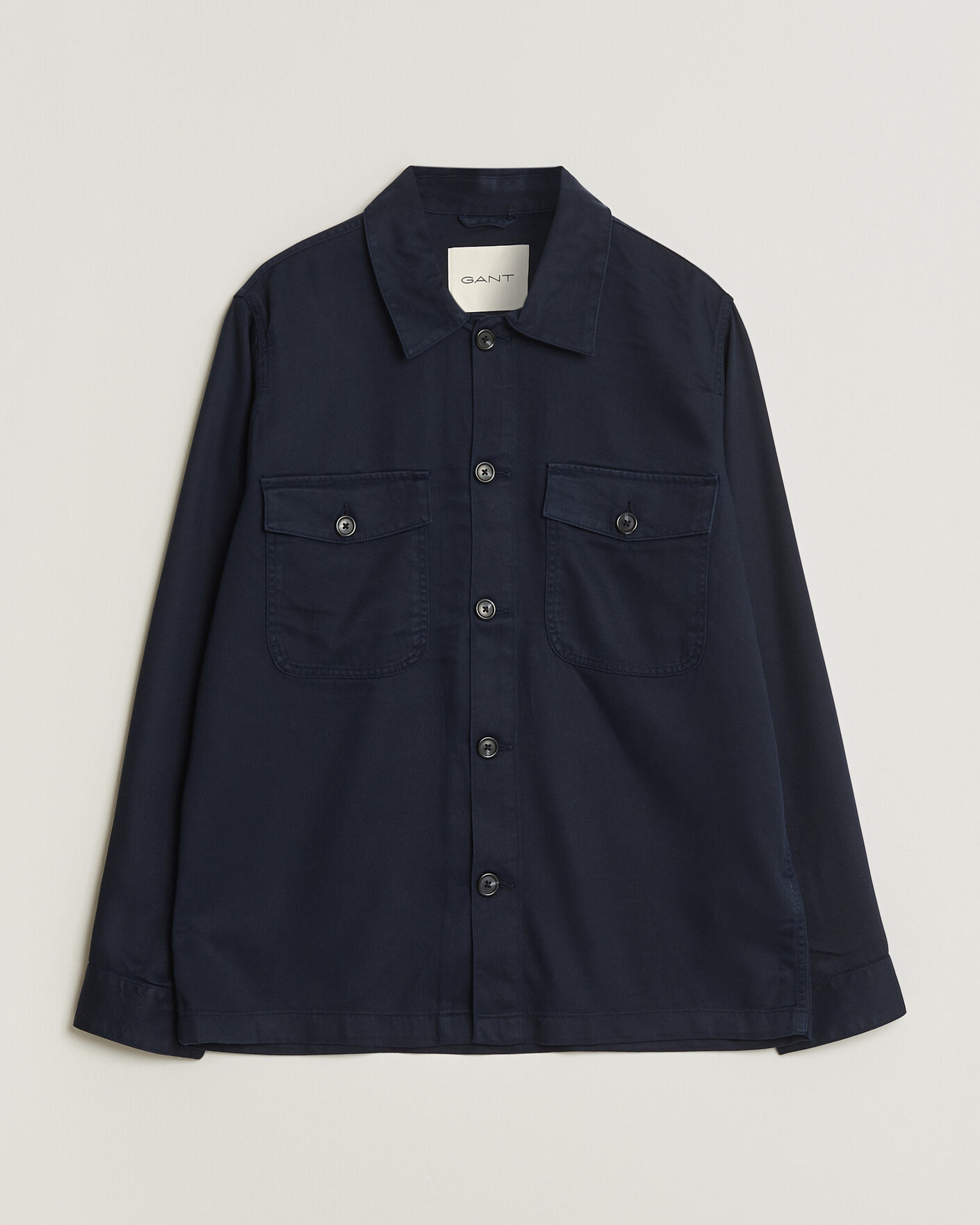 Herr | Skjortor | Gant | Regular Fit Lyocell Overshirt Evening Blue