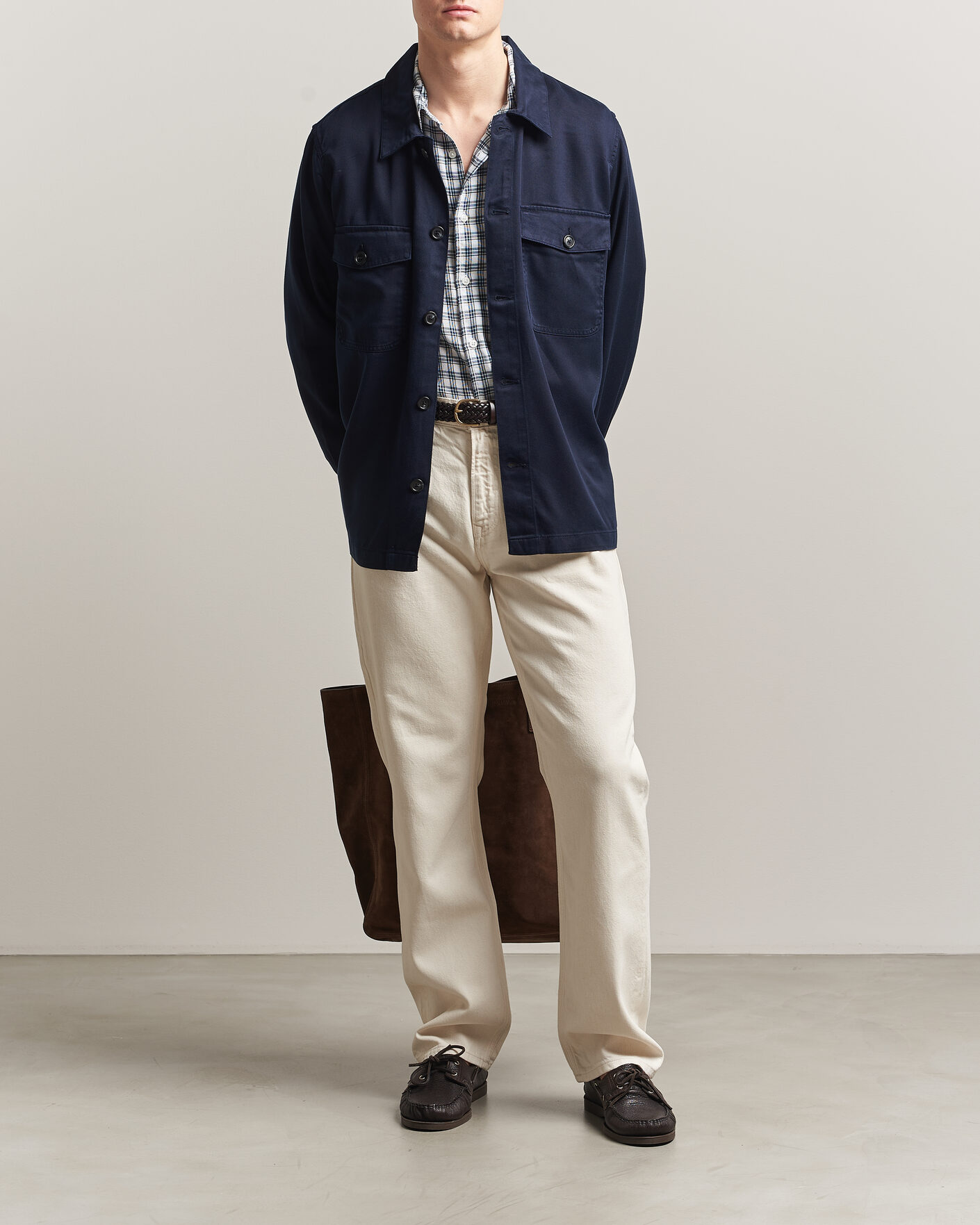Herr | Skjortor | Gant | Regular Fit Lyocell Overshirt Evening Blue