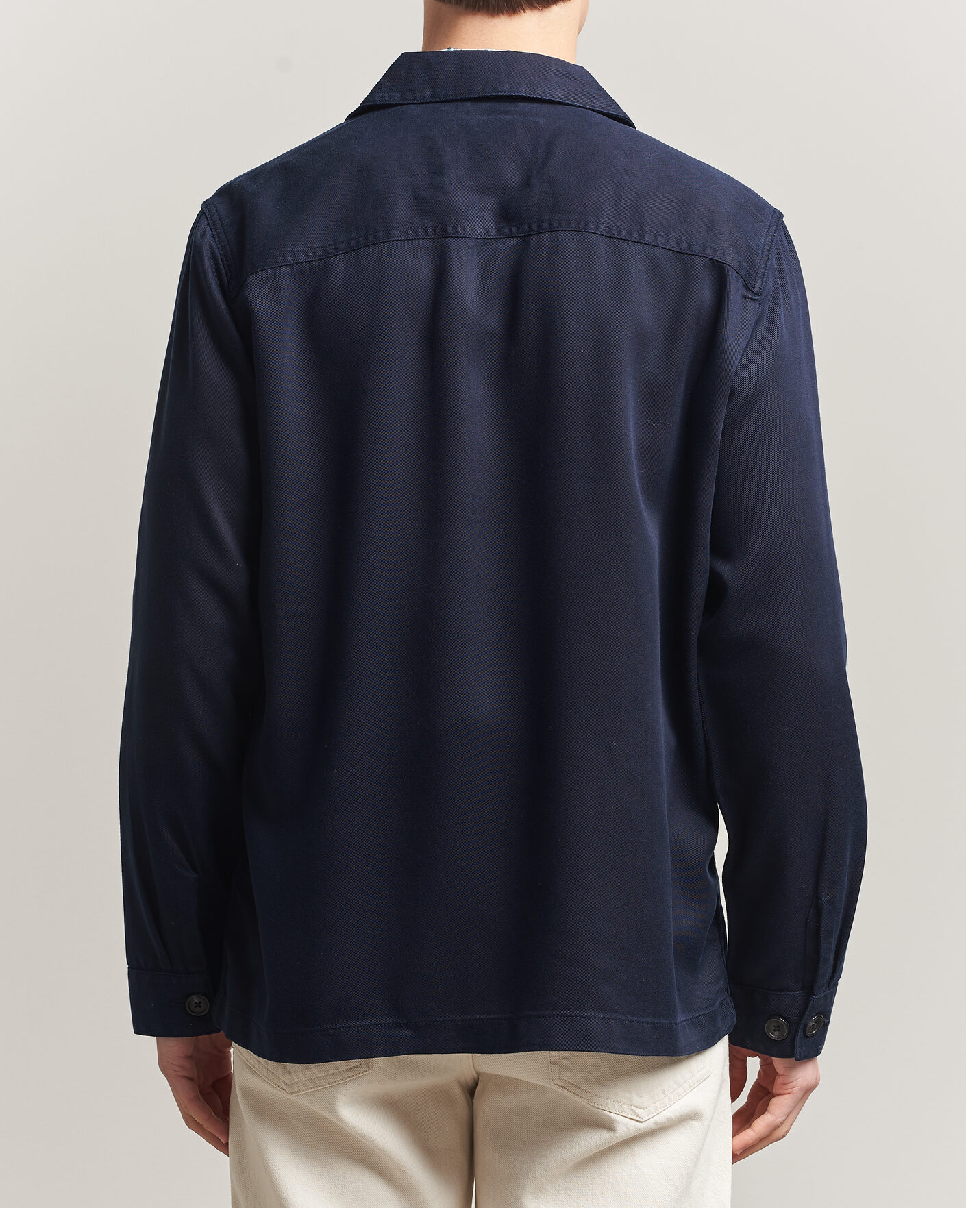 Herr | Skjortor | Gant | Regular Fit Lyocell Overshirt Evening Blue