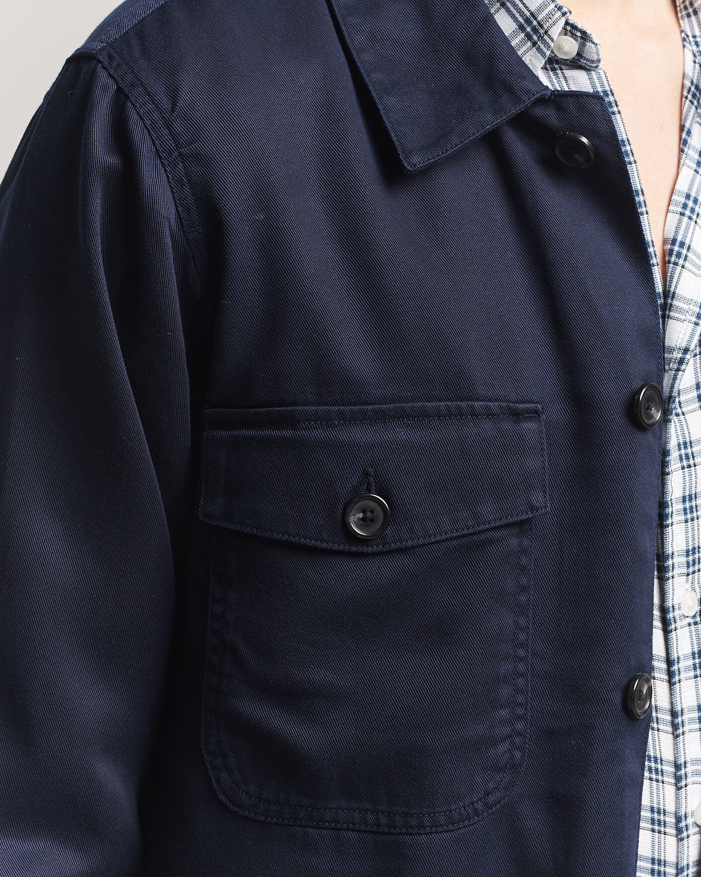 Herr | Skjortor | Gant | Regular Fit Lyocell Overshirt Evening Blue