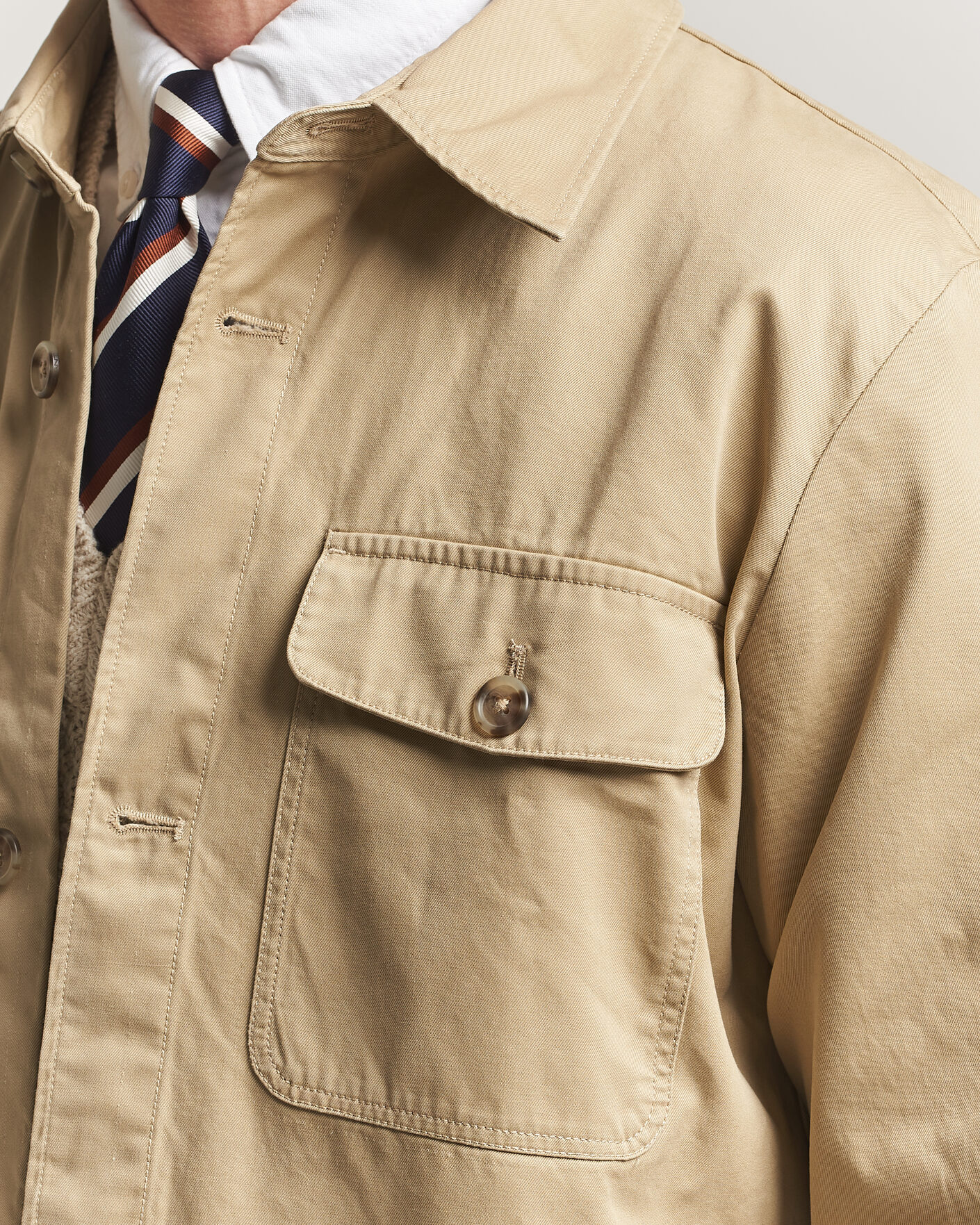 Herr | Skjortor | GANT | Regular Fit Cotton Twill Overshirt Woody Beige