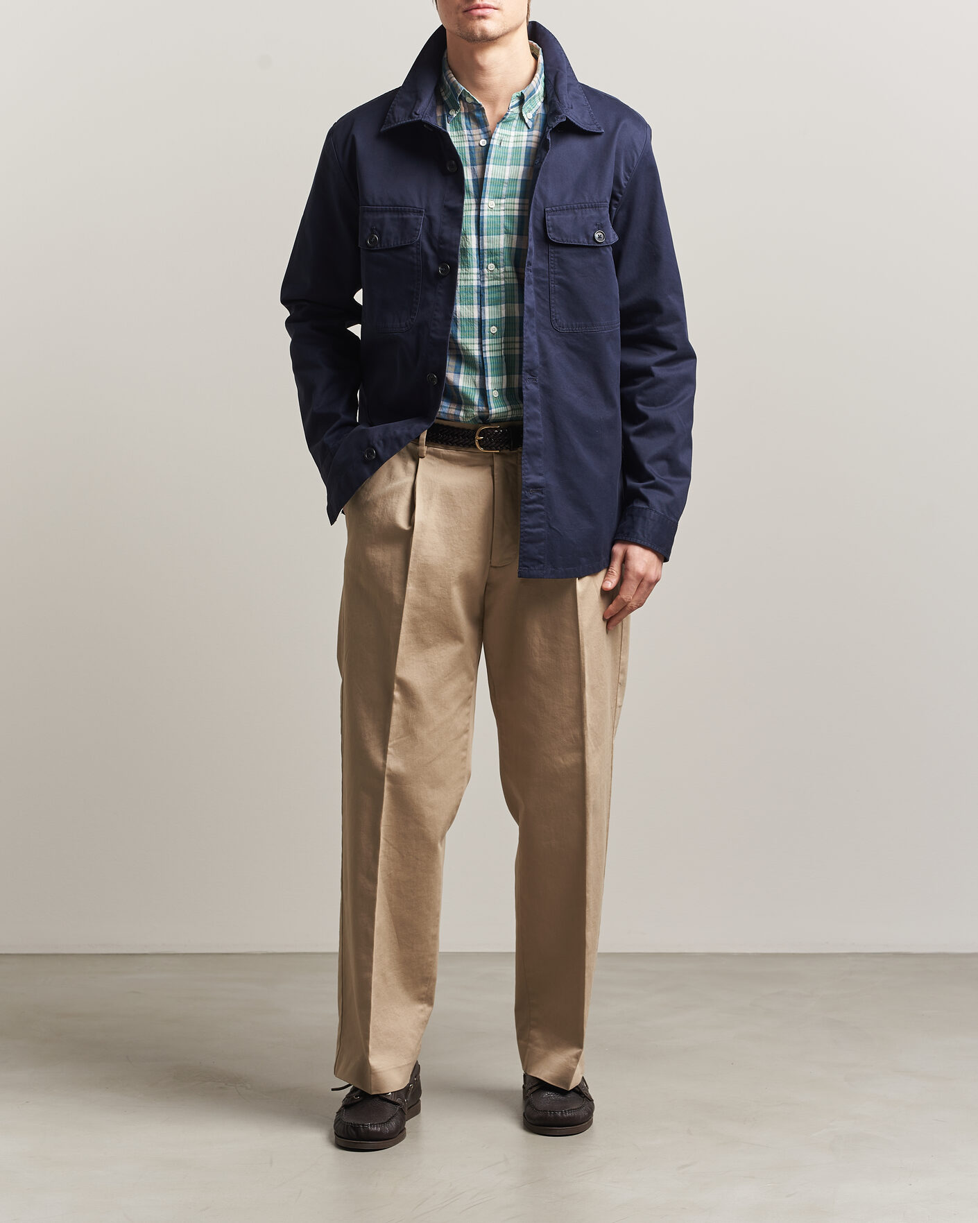 Herr | Skjortor | Gant | Regular Fit Cotton Twill Overshirt Evening Blue