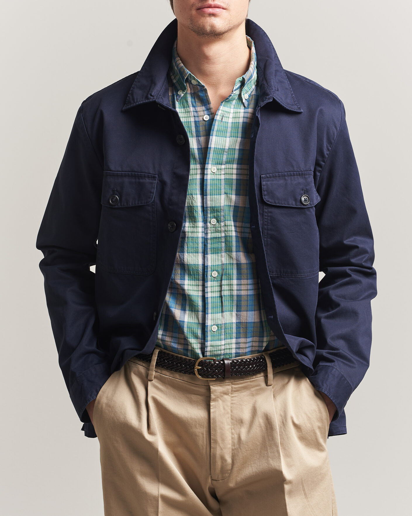 Herr | Skjortor | Gant | Regular Fit Cotton Twill Overshirt Evening Blue