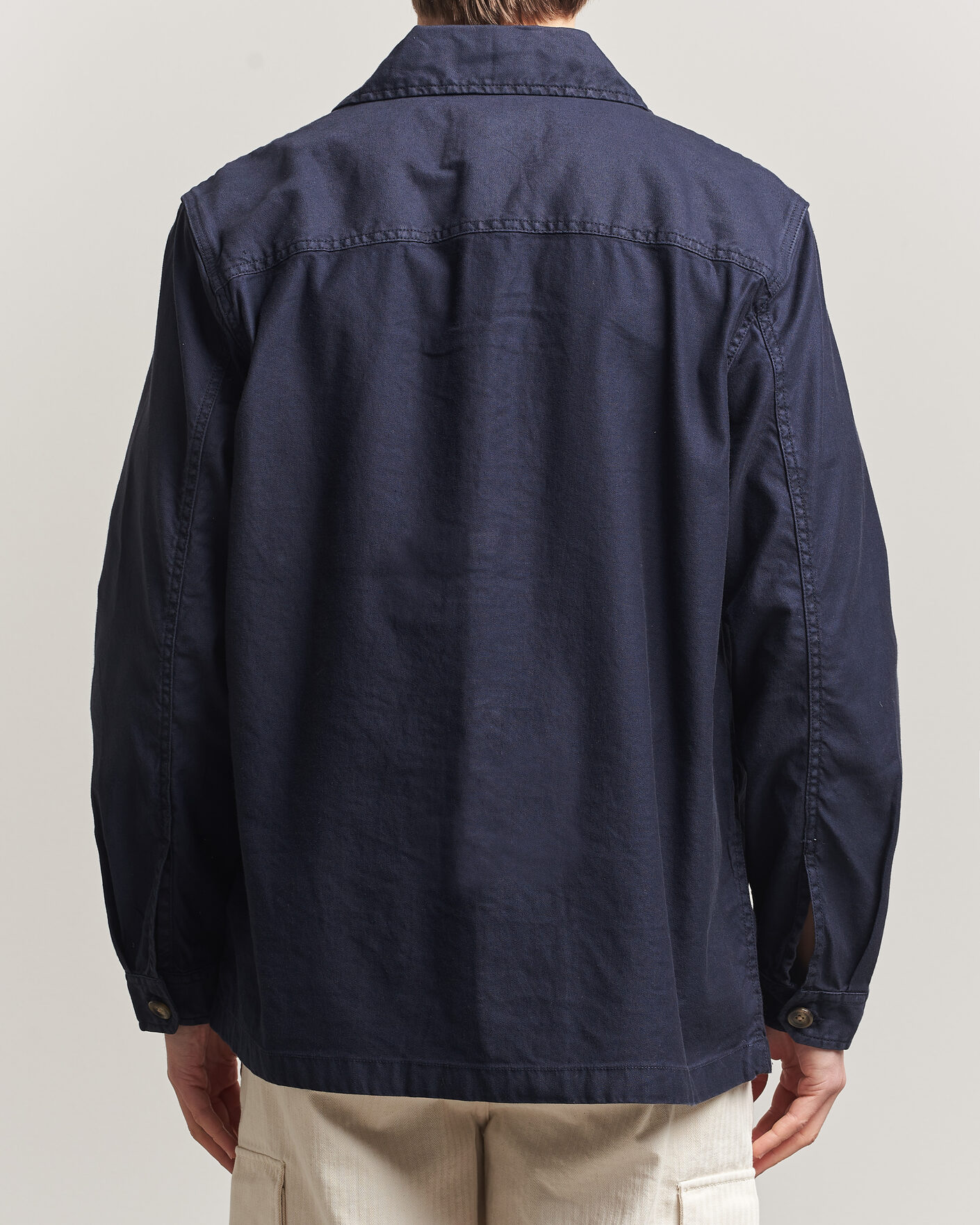 Herr | Skjortor | Gant | Regular Fit Cotton/Linen Overshirt Evening Blue