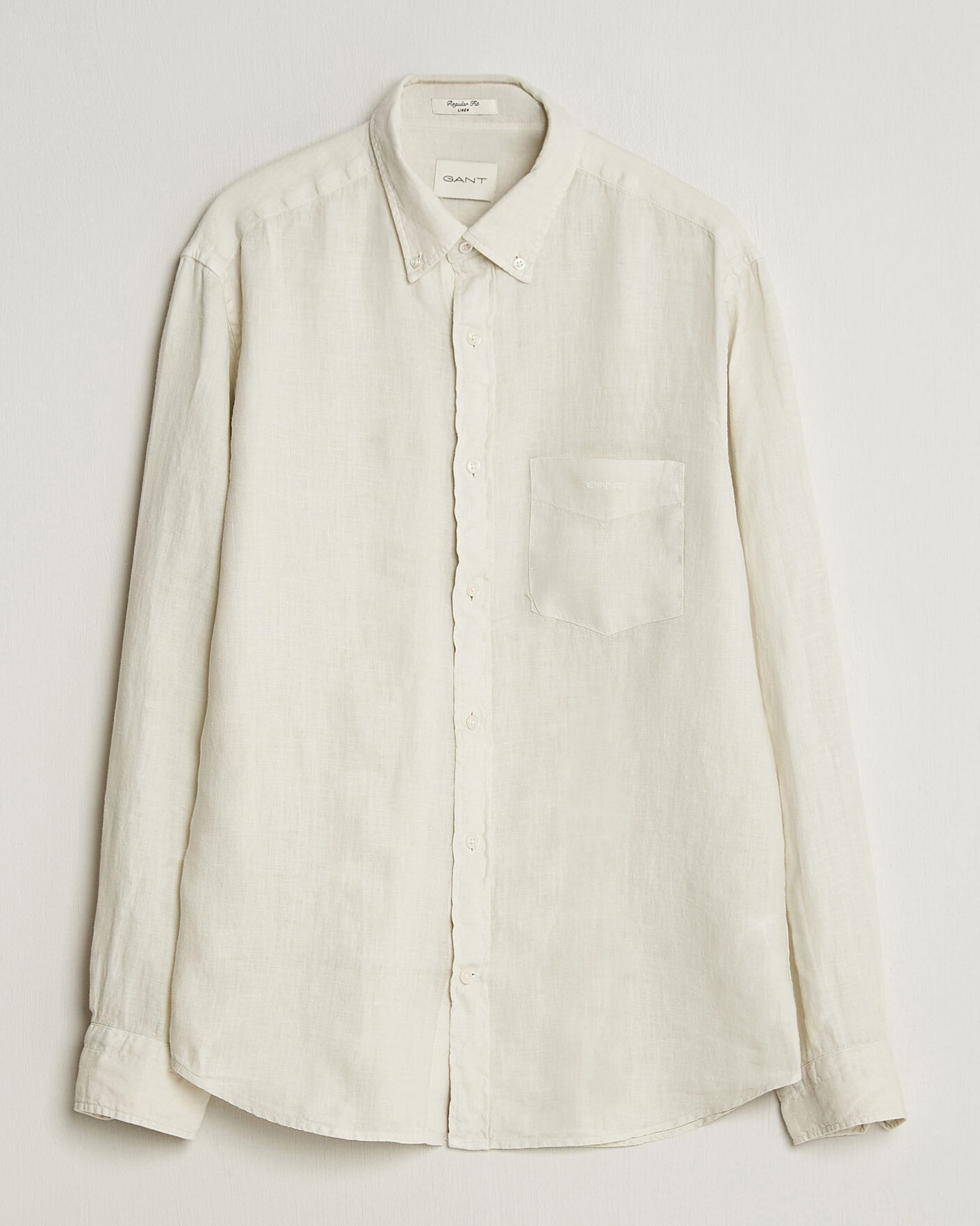 Herr | Skjortor | Gant | Regular Fit Garment Dyed Linen Shirt Sand