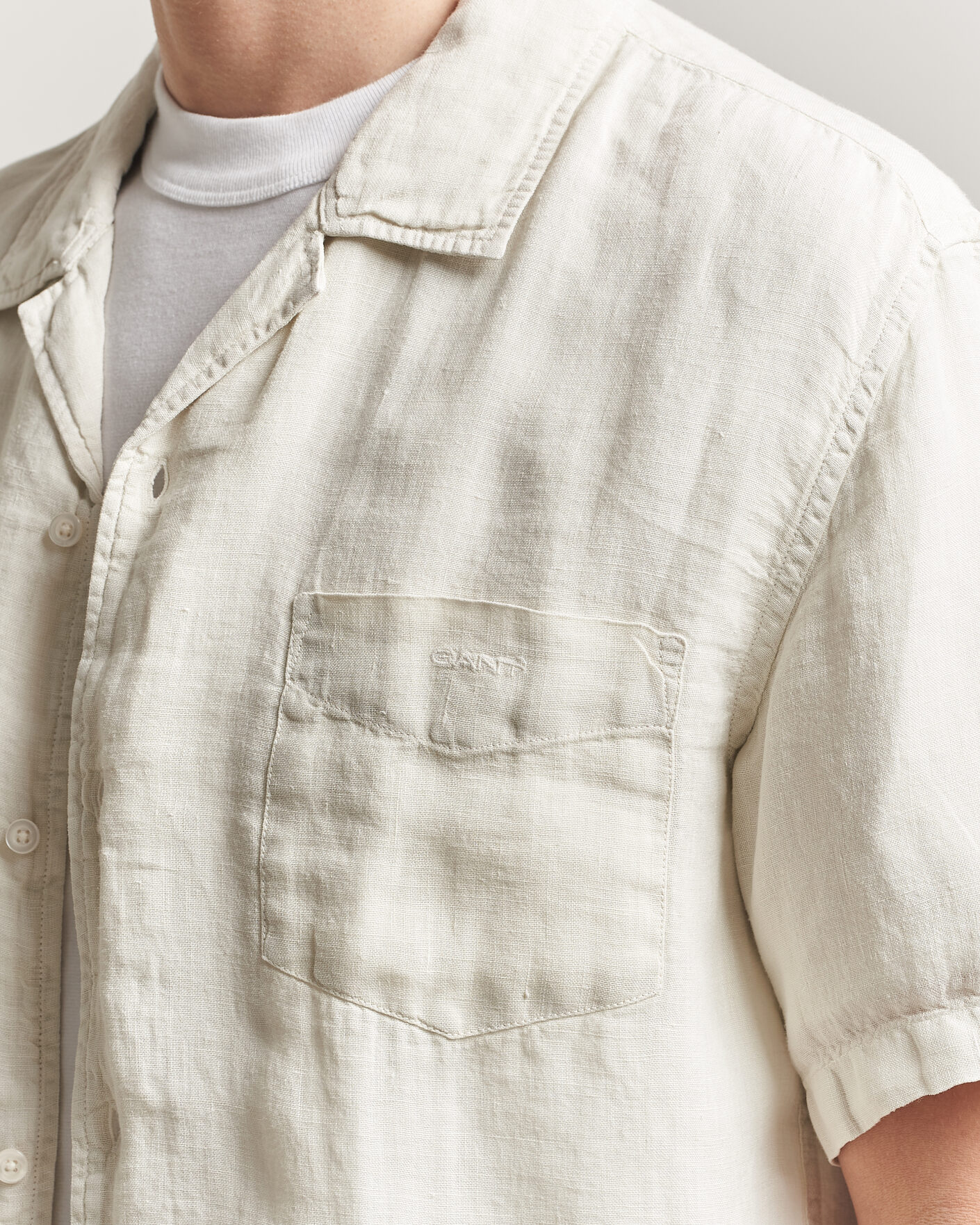 Herr | Skjortor | Gant | Regular Fit Garment Dyed Camp Shirrt Sand