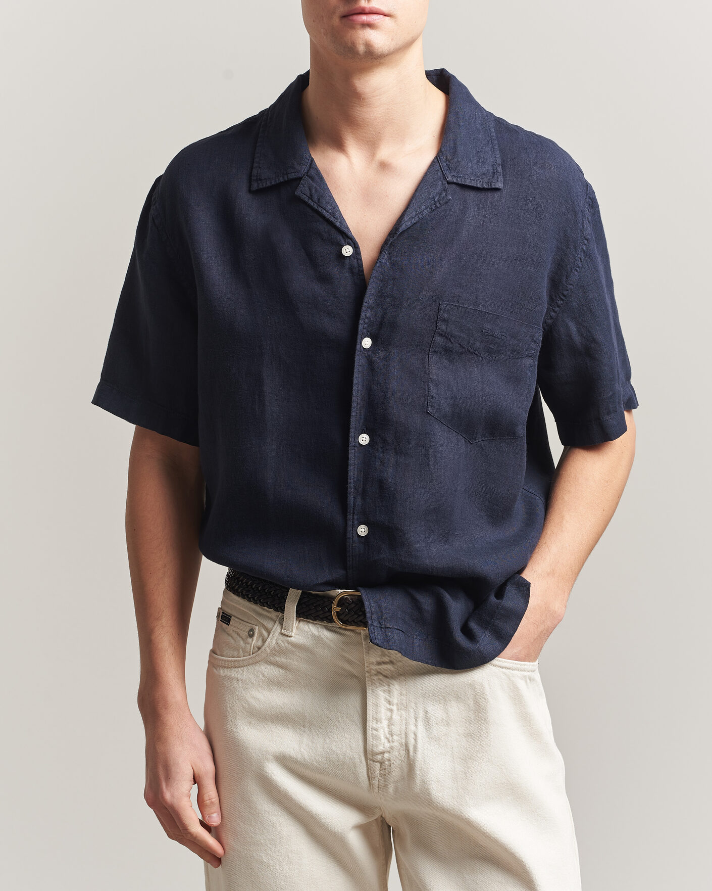Herr | Skjortor | Gant | Regular Fit Garment Dyed Resort Shirt Blue