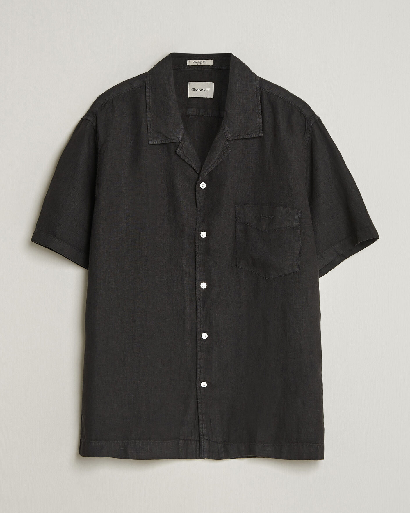 Herr | Skjortor | Gant | Regular Fit Garment Dyed Resort Shirt Black