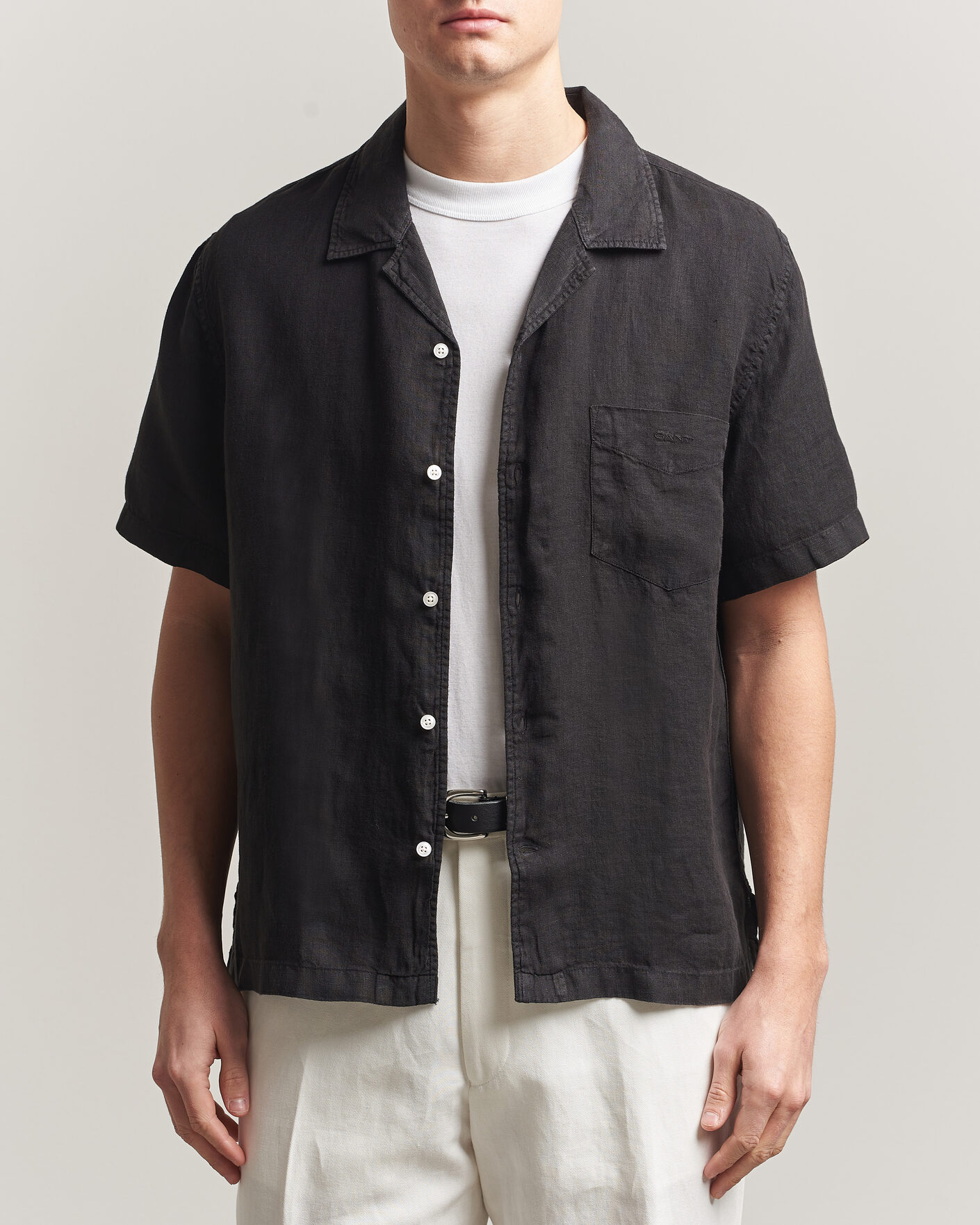 Herr | Skjortor | Gant | Regular Fit Garment Dyed Camp Shirrt Black