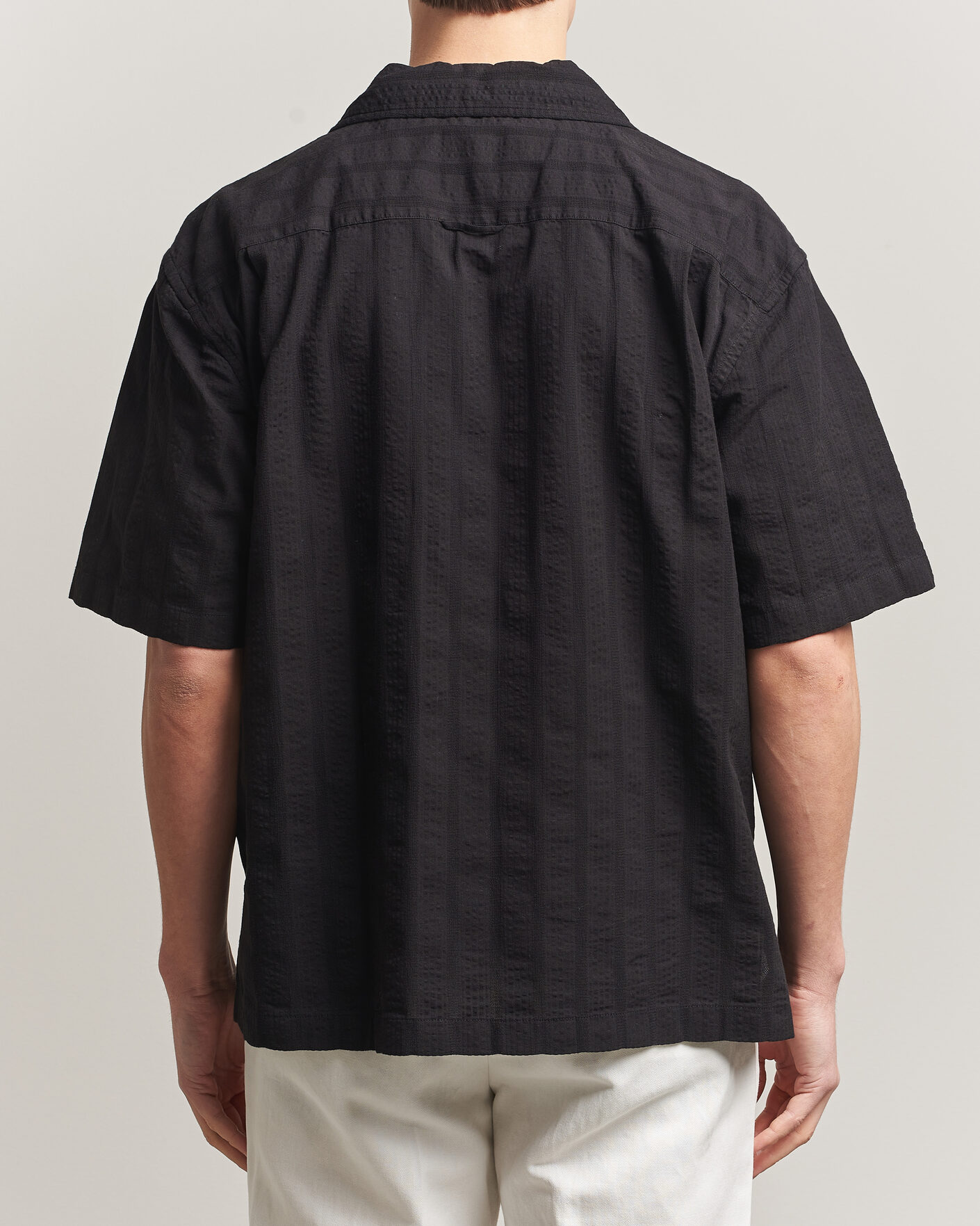 Herr | Skjortor | Gant | Relaxed Fit Dobby Striped Camp Shirt Black