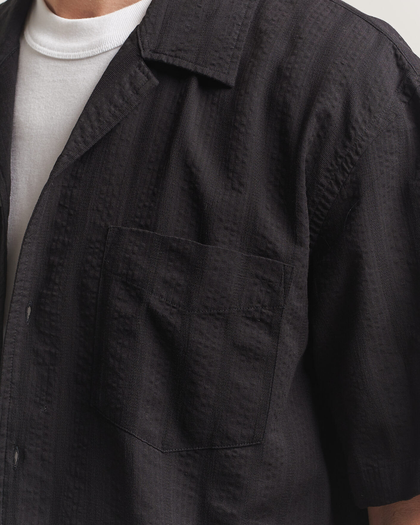 Herr | Skjortor | Gant | Relaxed Fit Dobby Striped Camp Shirt Black