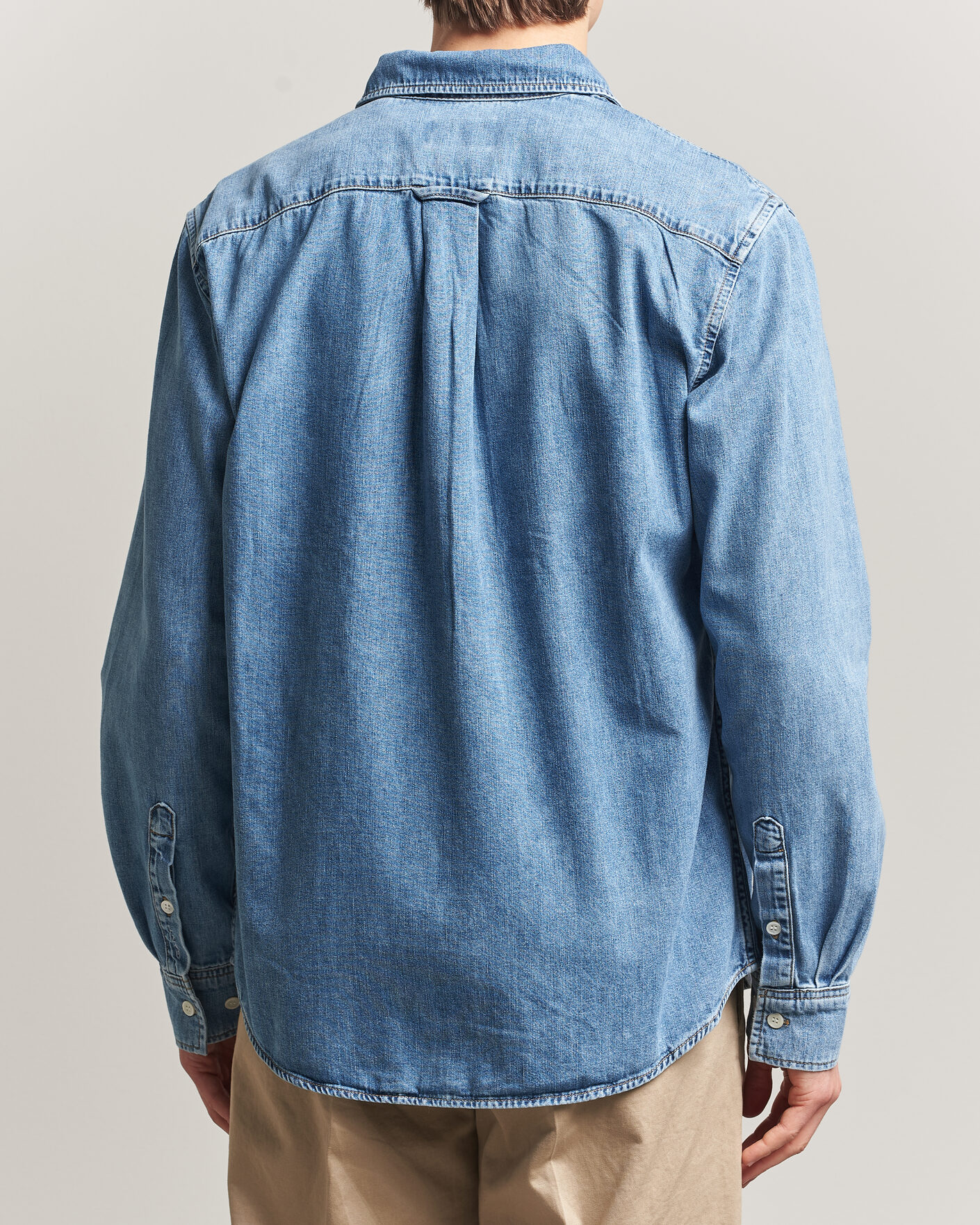 Herr | Skjortor | Gant | Regular Fit Denim Shirt Semi Light Blue Worn In