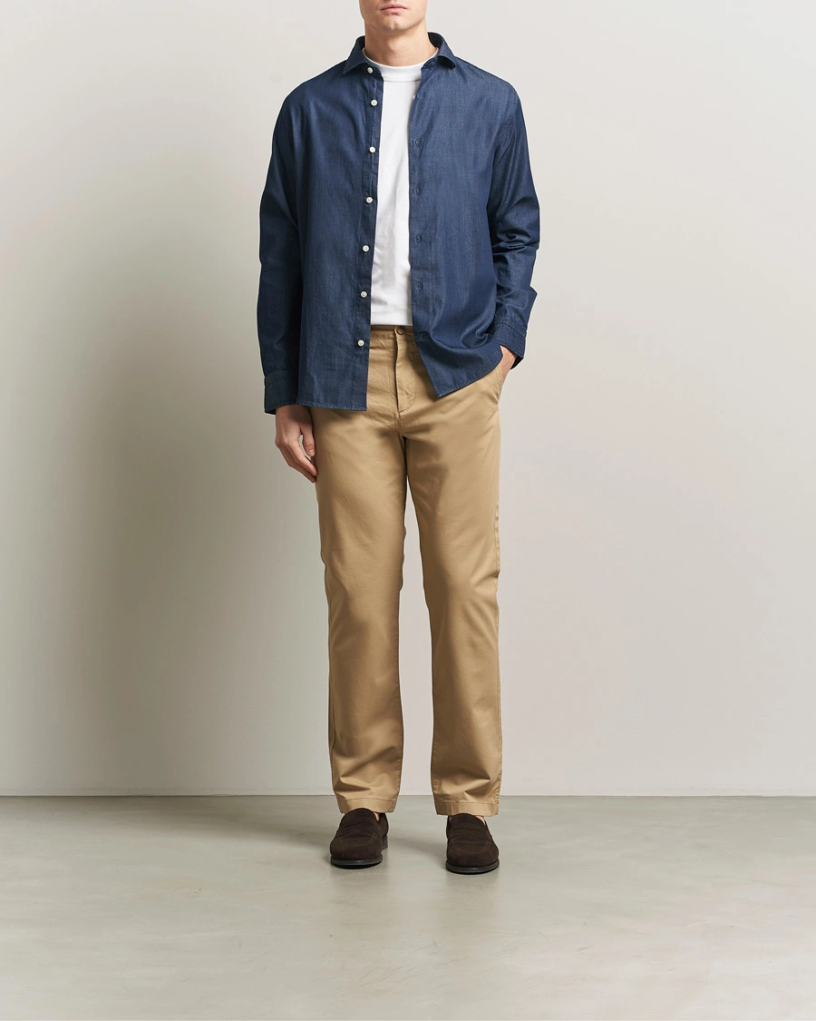 Herr | Skjortor | GANT | Regular Fit Indigo Twill Shirt Dark Indigo
